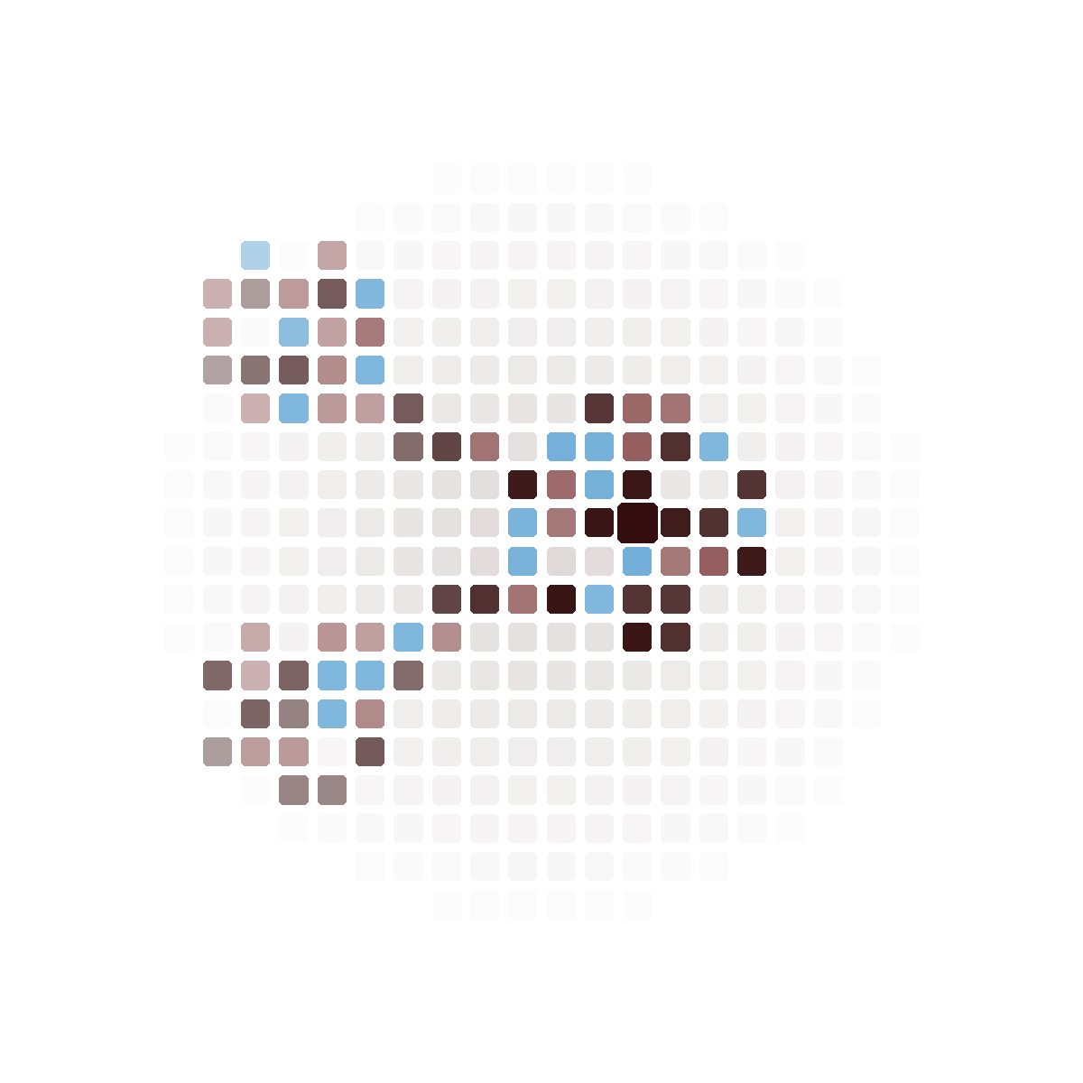 Abstract pixel motif of paths converging, symbol of the Strategy service