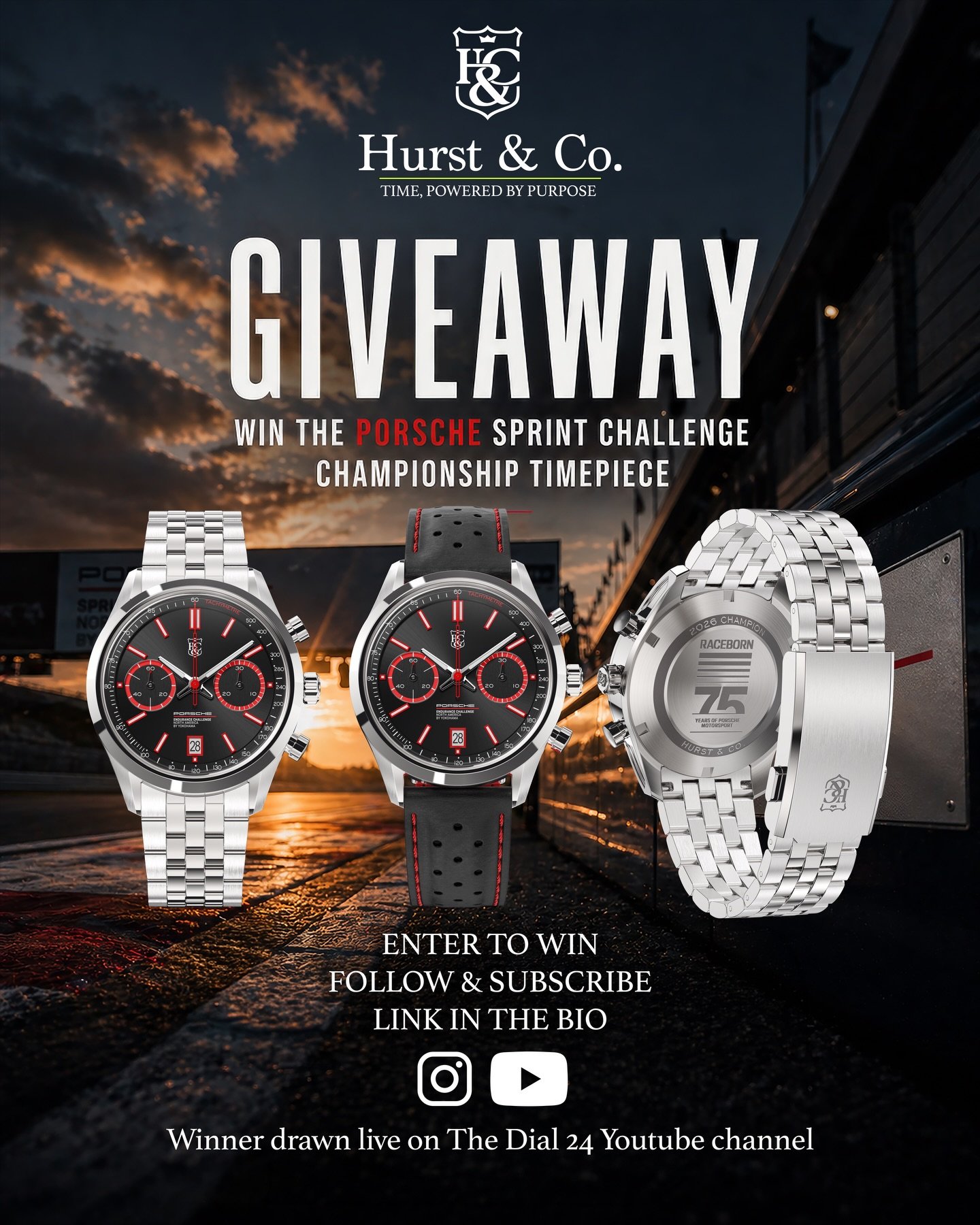 GIVEAWAY TIME!

And this one&rsquo;s not small&hellip;
We&rsquo;re giving away the Porsche Sprint Challenge Championship Timepiece.
Yeah, that one.

The one tied directly to the series.
This isn&rsquo;t some off-the-shelf watch&hellip;
This is motors