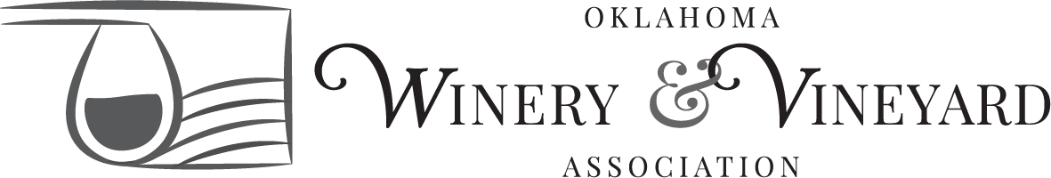 Oklahoma Winery & Vineyard Association logo with icon horizontal