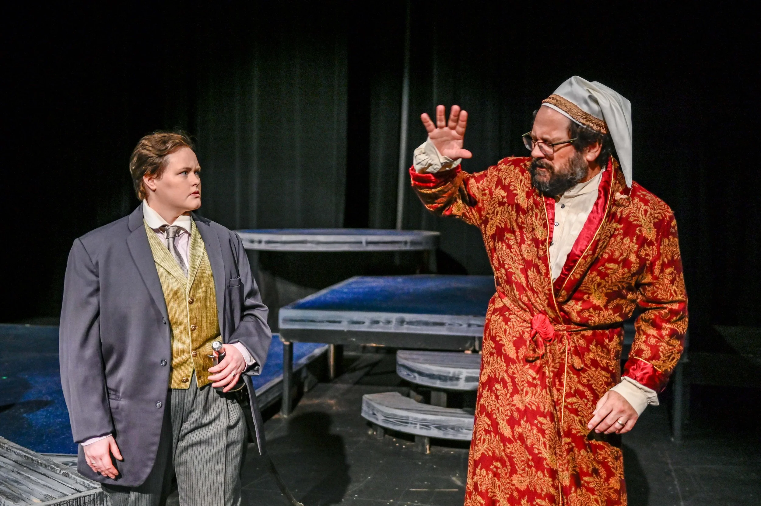 Erikah Potter as Roderigo and Alex Claxton as Brabantio