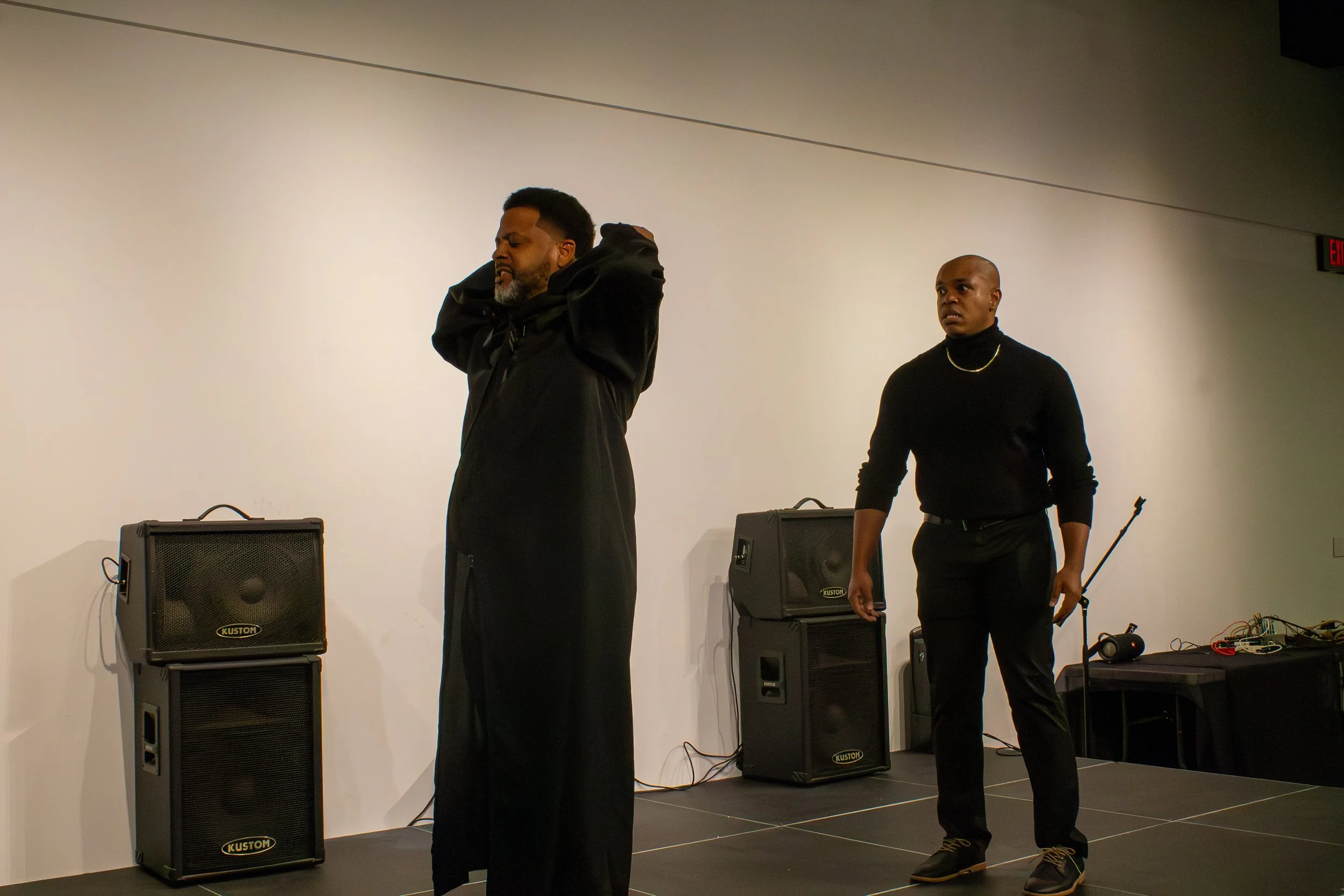 Actors David Harris and Ibrahim Buyckes