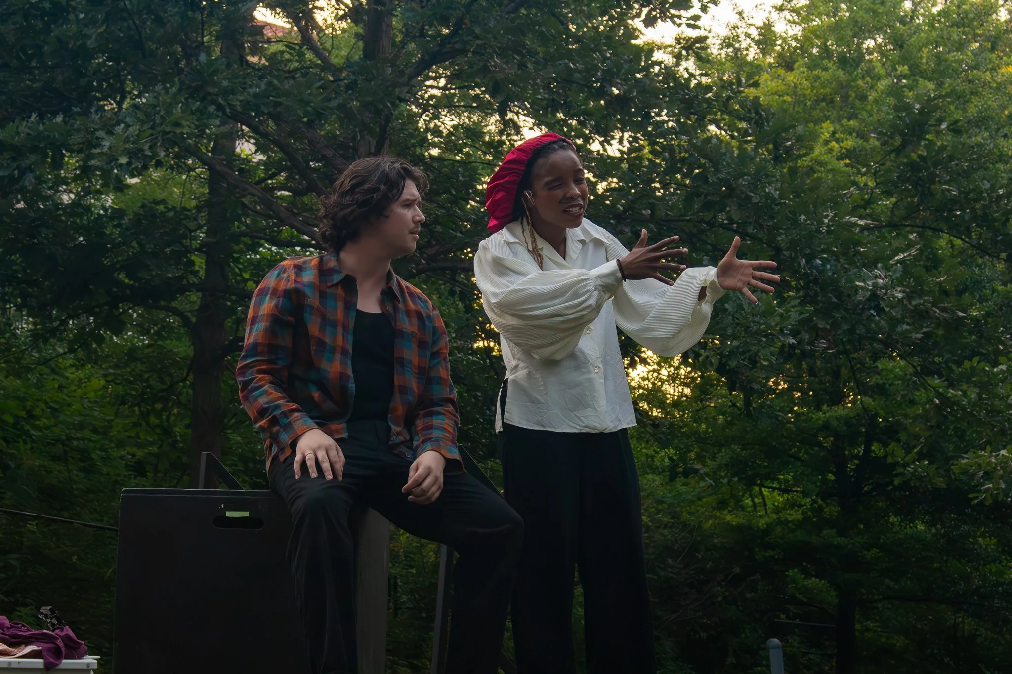 Knox Blakely and Rachel Brown in As You Like It