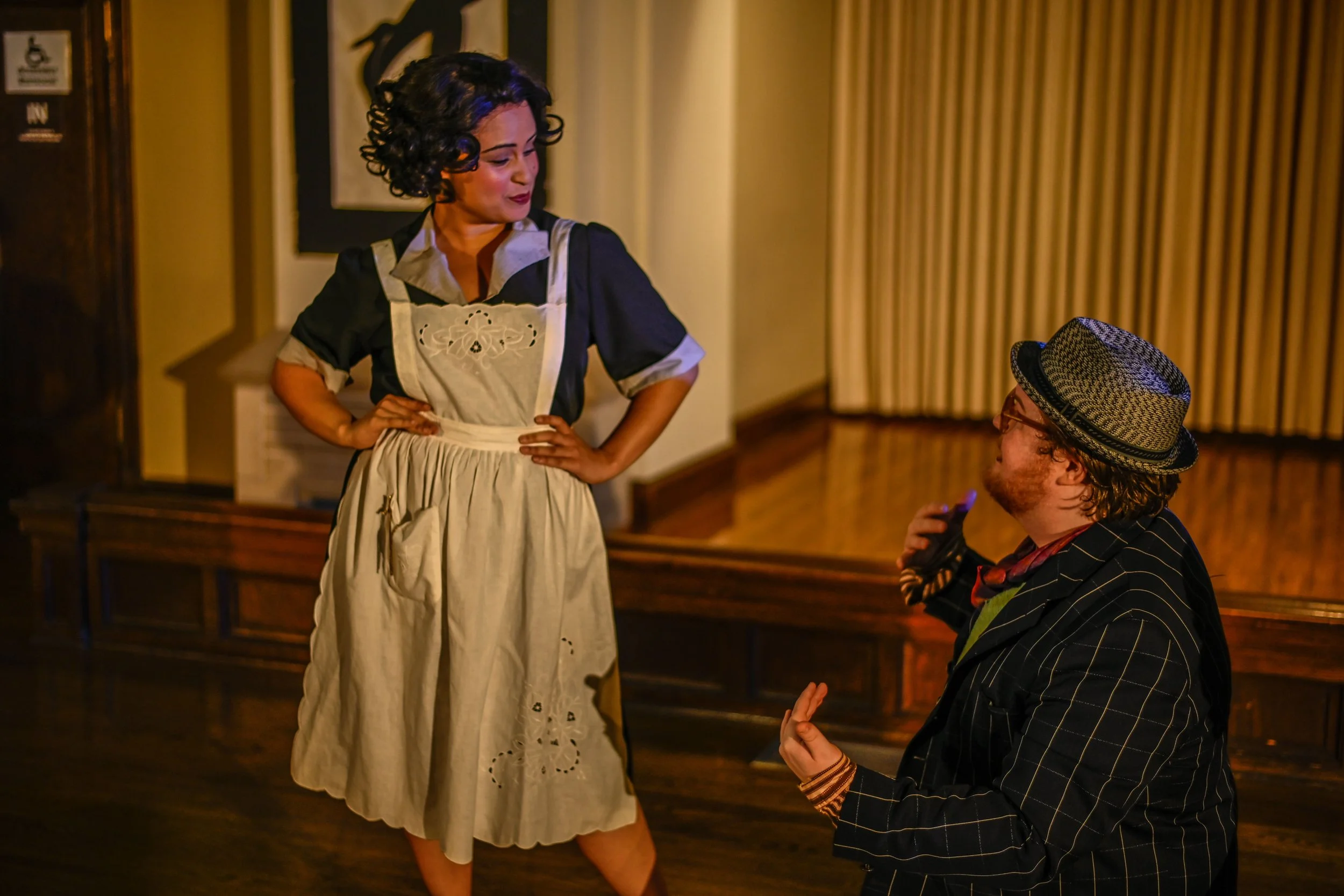 Anna Joie as Maria and Quinn Blakely as Sir Toby Belch