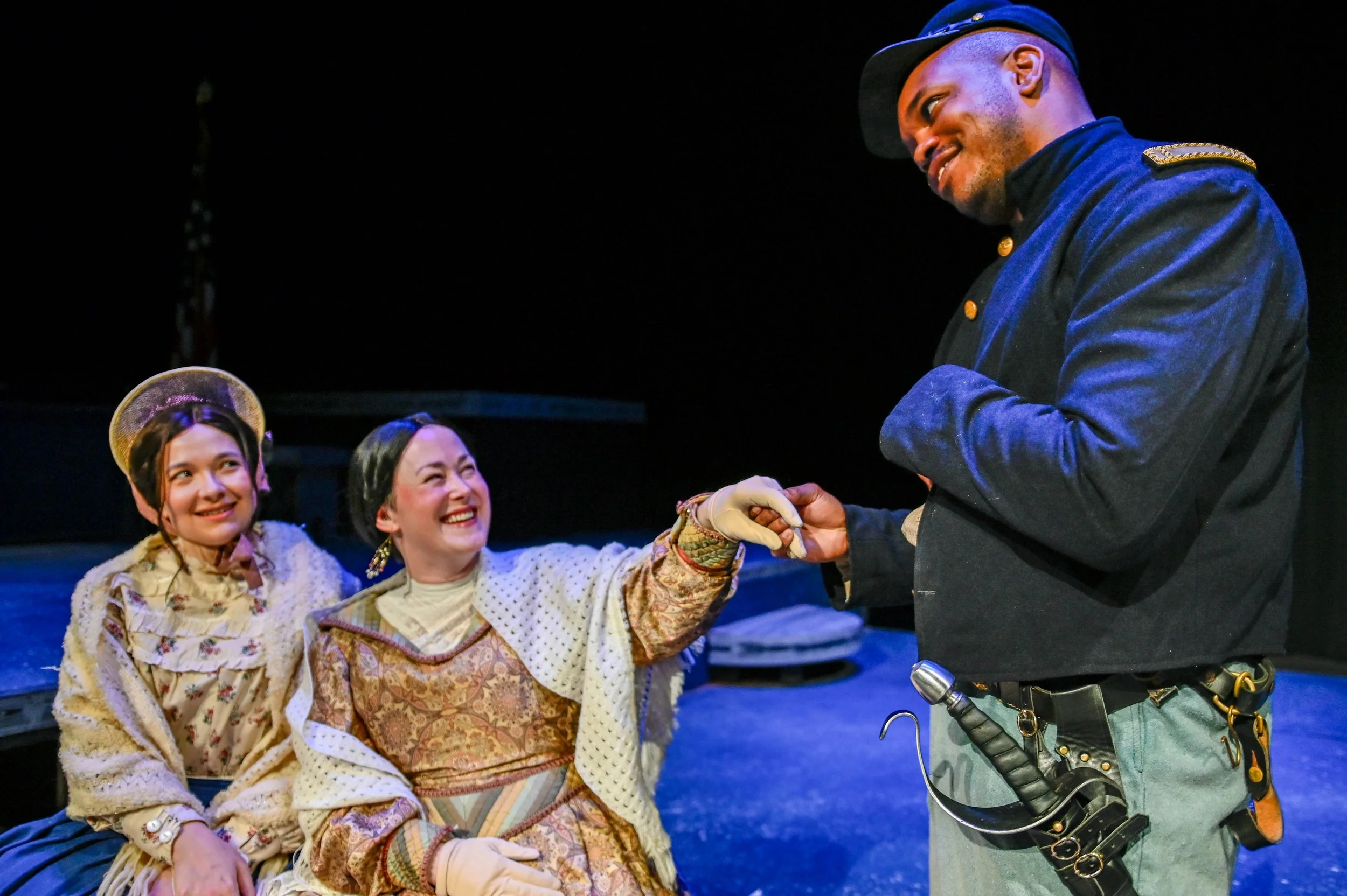 Rachel Steed, Corinna "Sparrow" Browning and Ibrahim Buyckes
