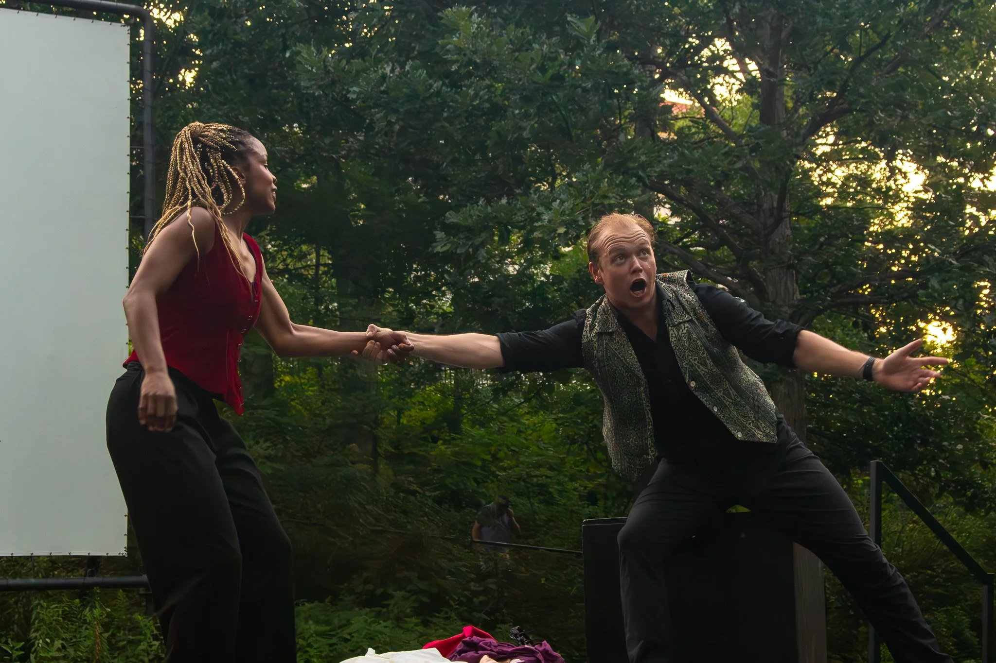 Rachel Brown and Thomas Hunt in Taming of the Schrew