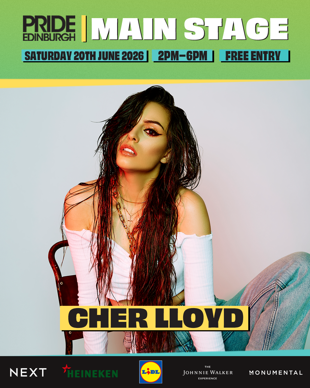CHER LLOYD TO HEADLINE PRIDE EDINBURGH 2026 MAIN STAGE