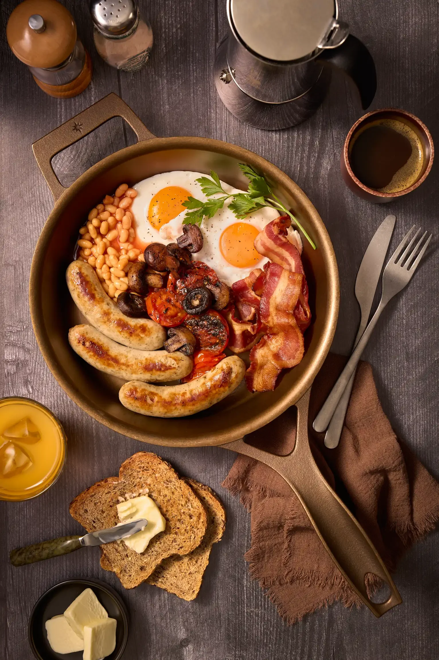 English Breakfast Photoshoot - Food photography & food styling by Bartholomew Studio. Philadelphia & Bucks County, Pa.