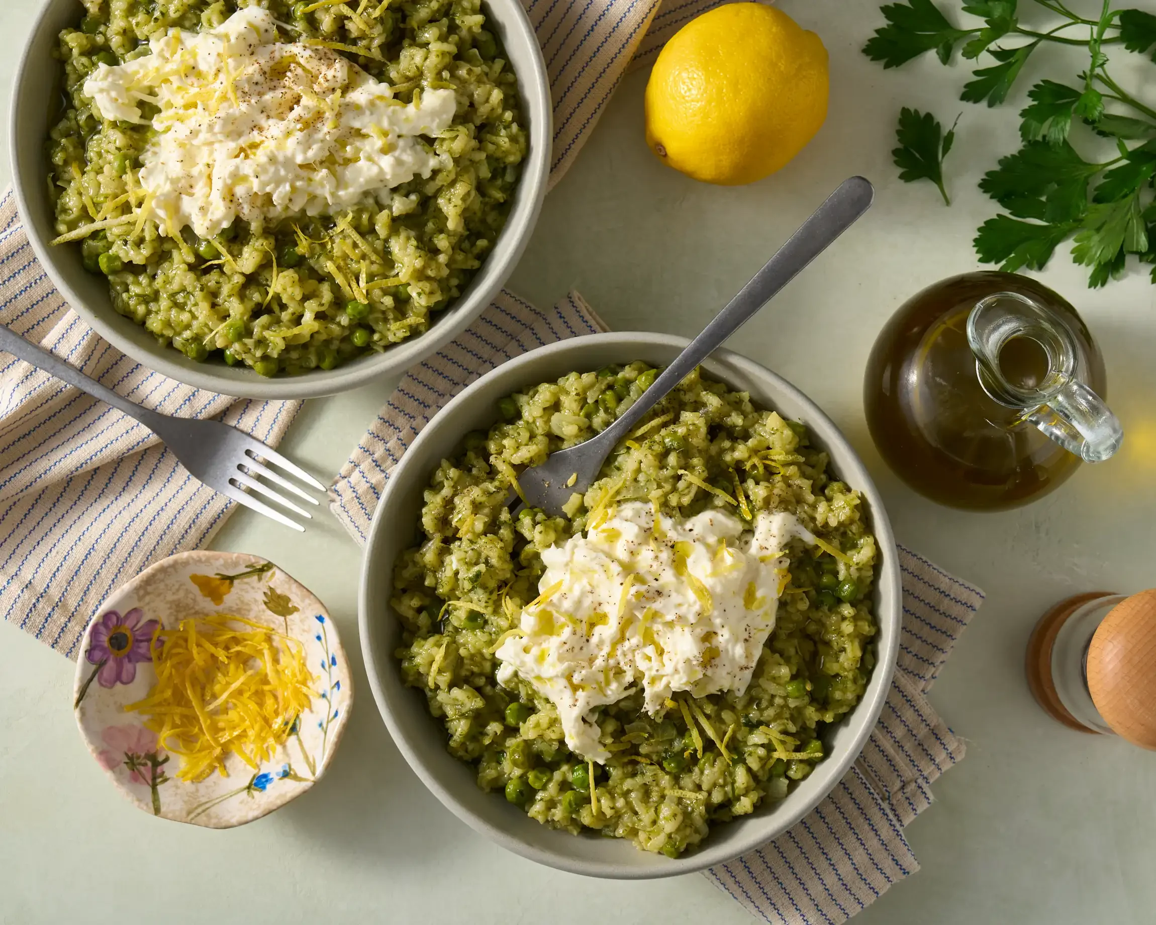 Lemon Herb Risotto With Burrata - Food Styling & Photography Philadelphia, PA, NJ & NYC