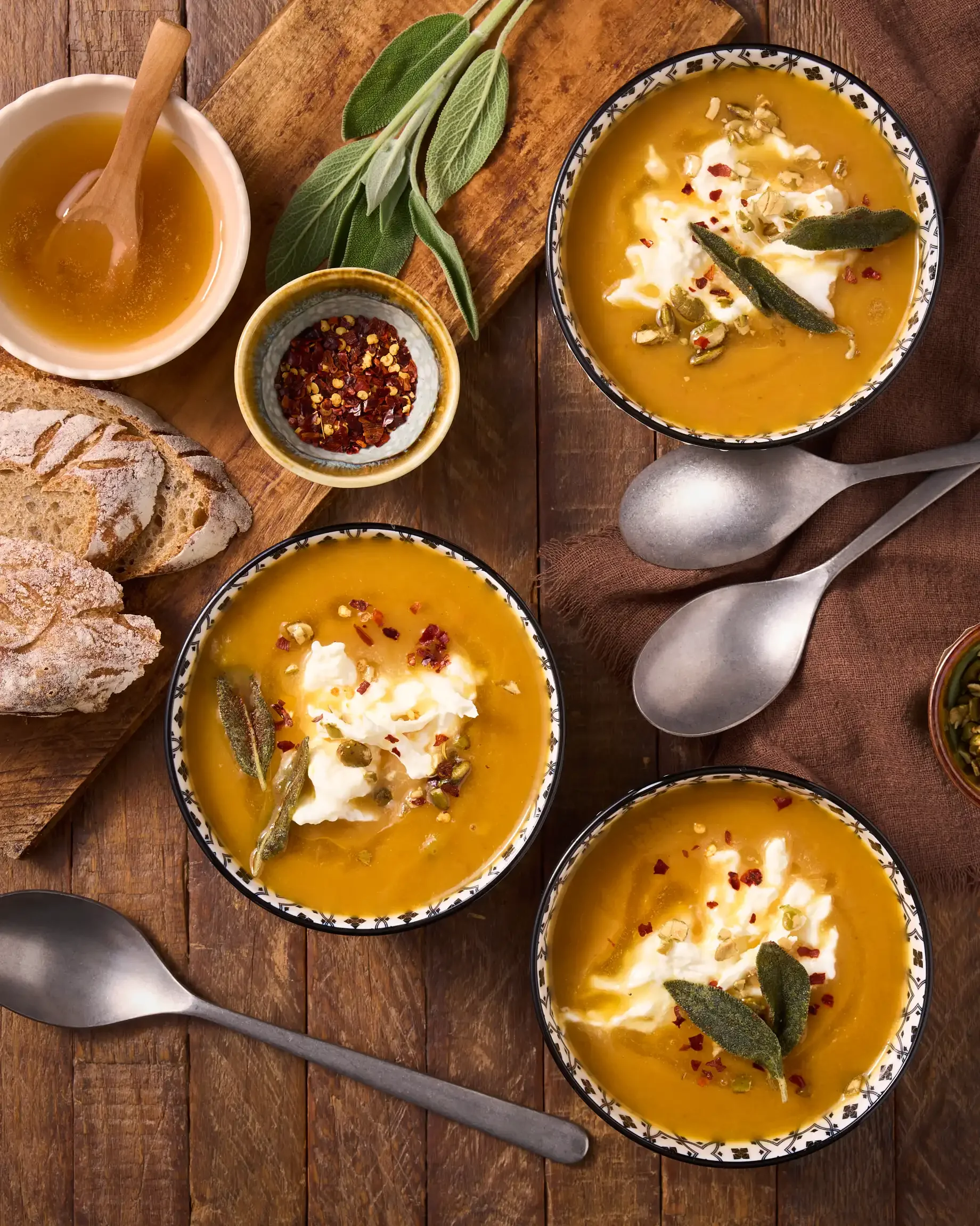 Fall Butternut Soup With Burrata - Food Styling & Photography Philadelphia, PA, NJ & NYC