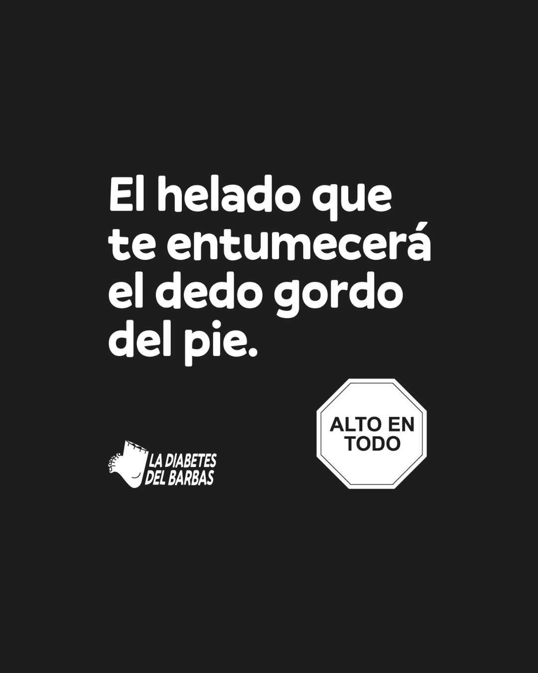 Diabetes barbas helado