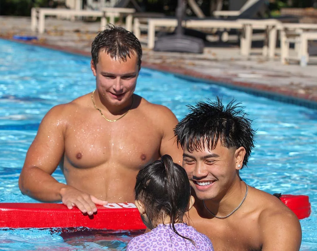 lifeguard watching over pool party San Diego backyard event