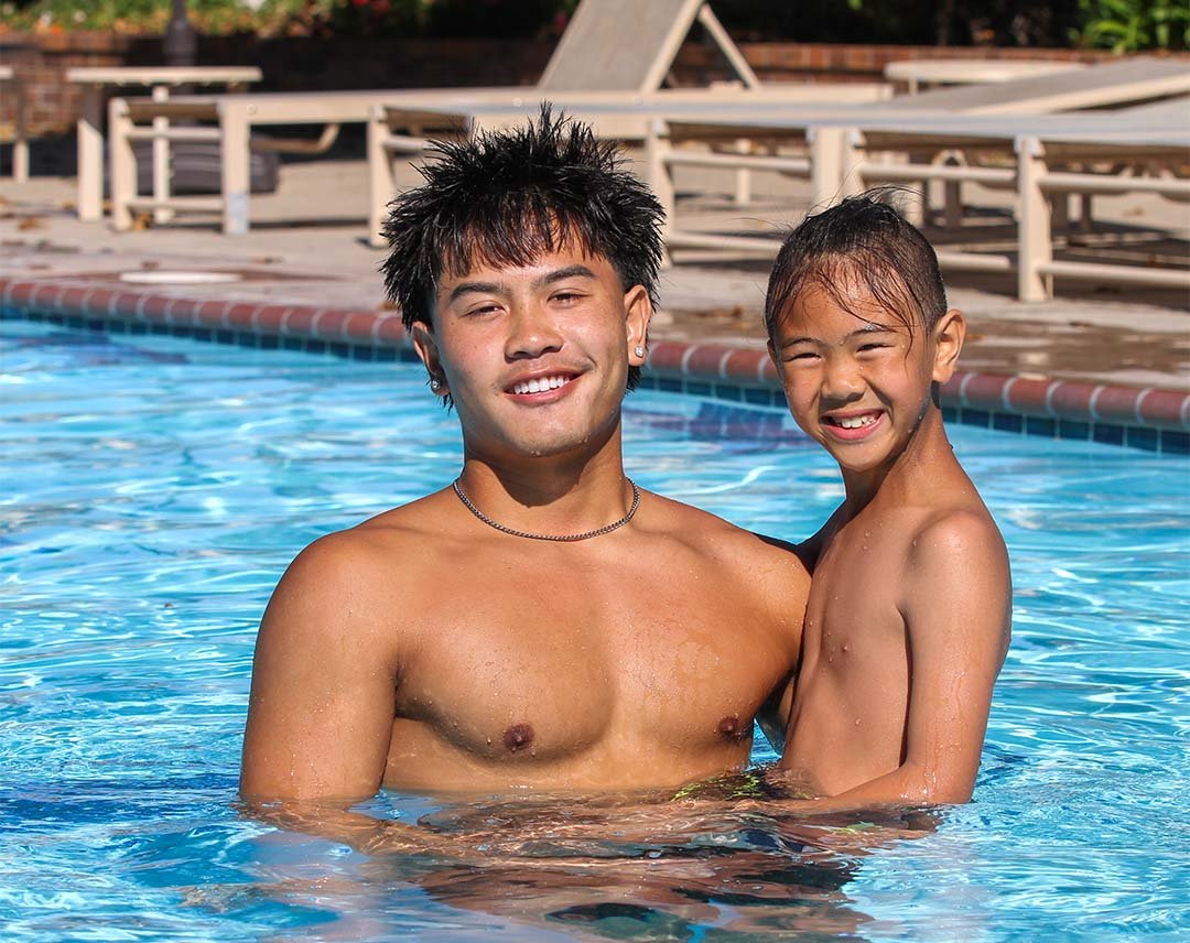 private swim instructor San Diego teaching water confidence