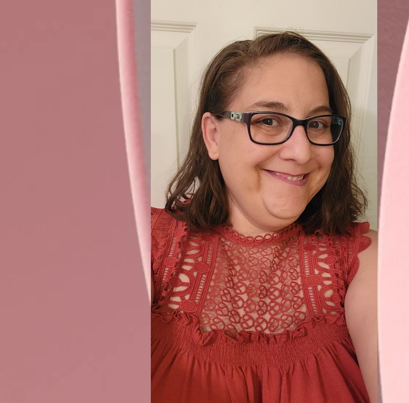 Photo of Pam attempting to look professional