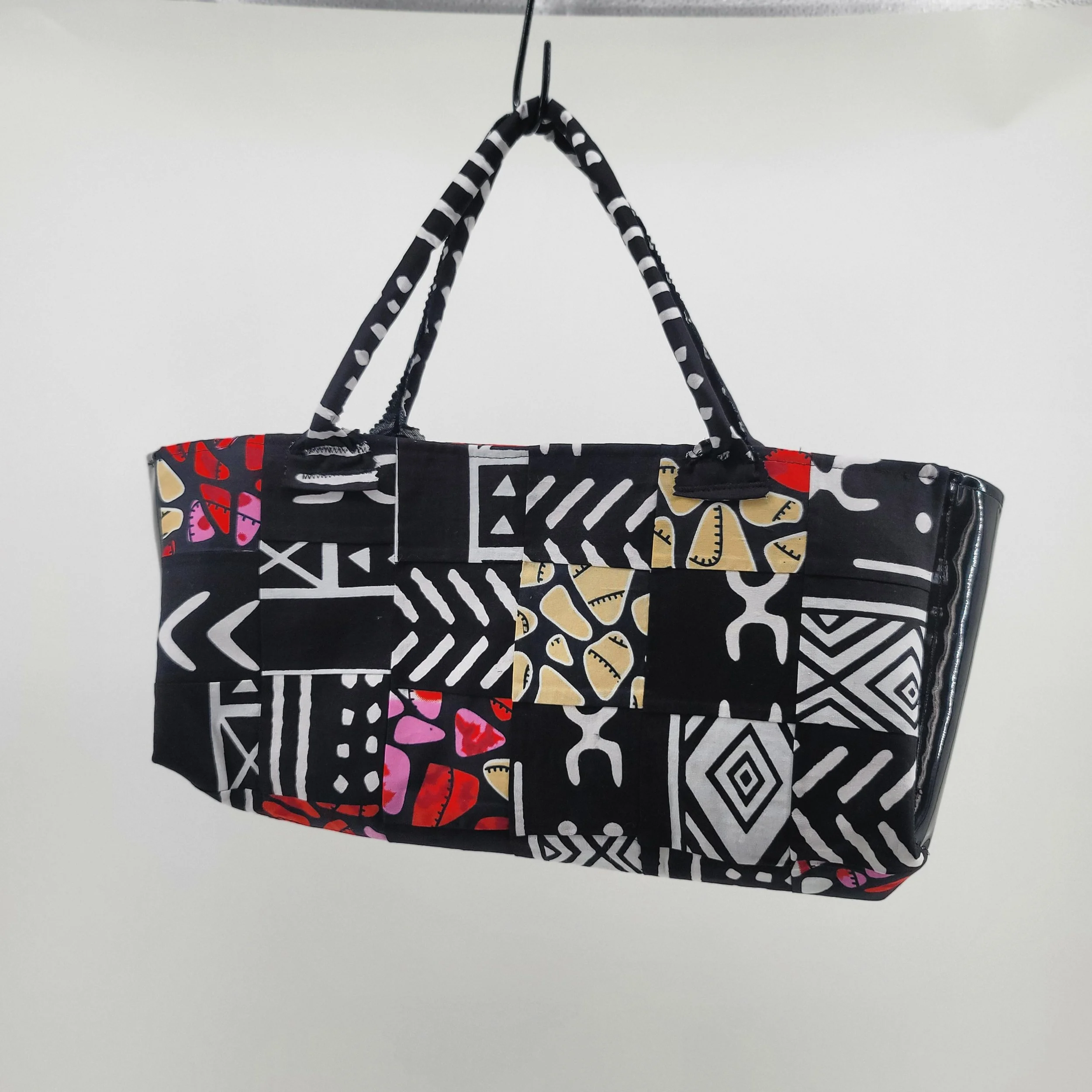The patchwork Quilted "See Me" Tote. Inside zipper
