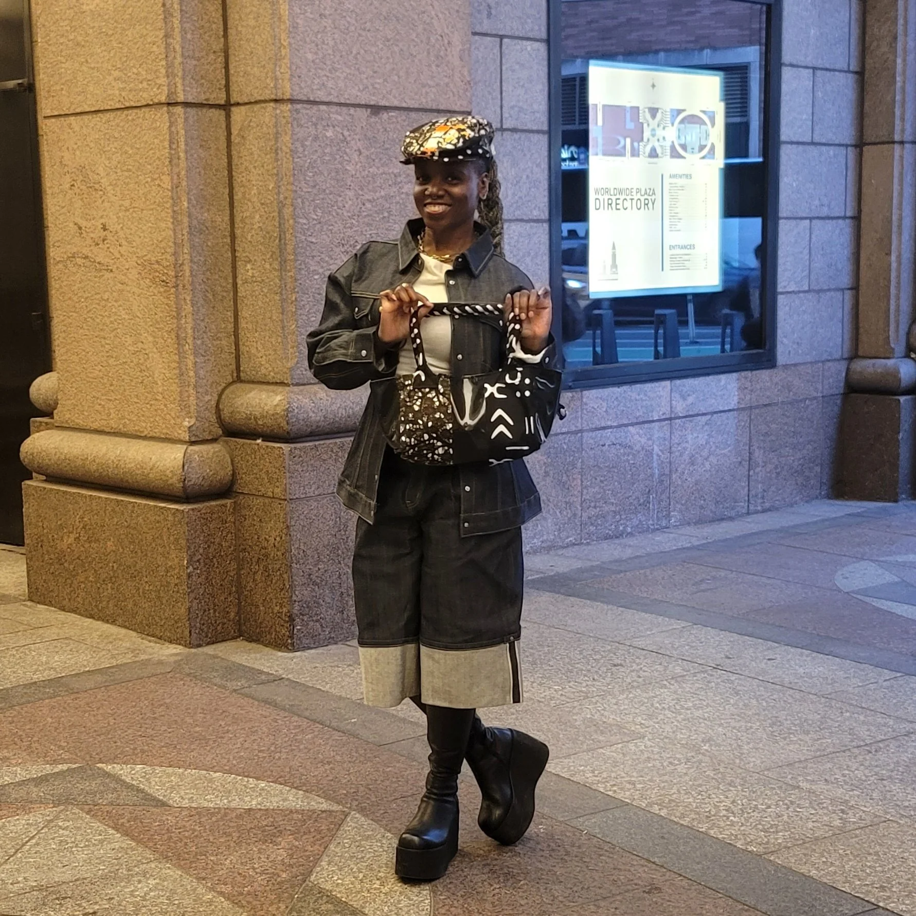 Me with Patent Fall Vibez box tote.jpg