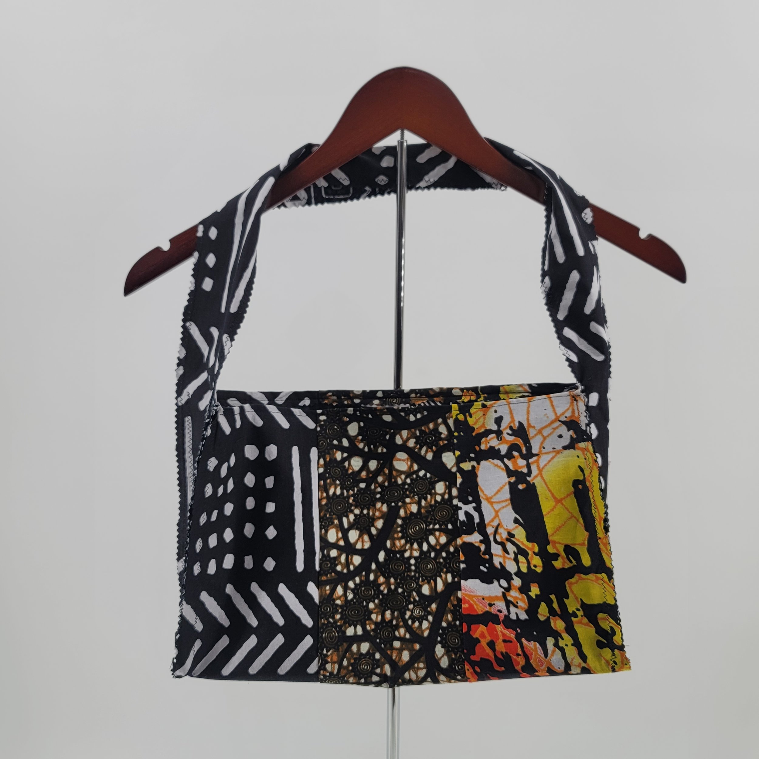 Patchwork quilt stripes medium reversable "Sack It Up".