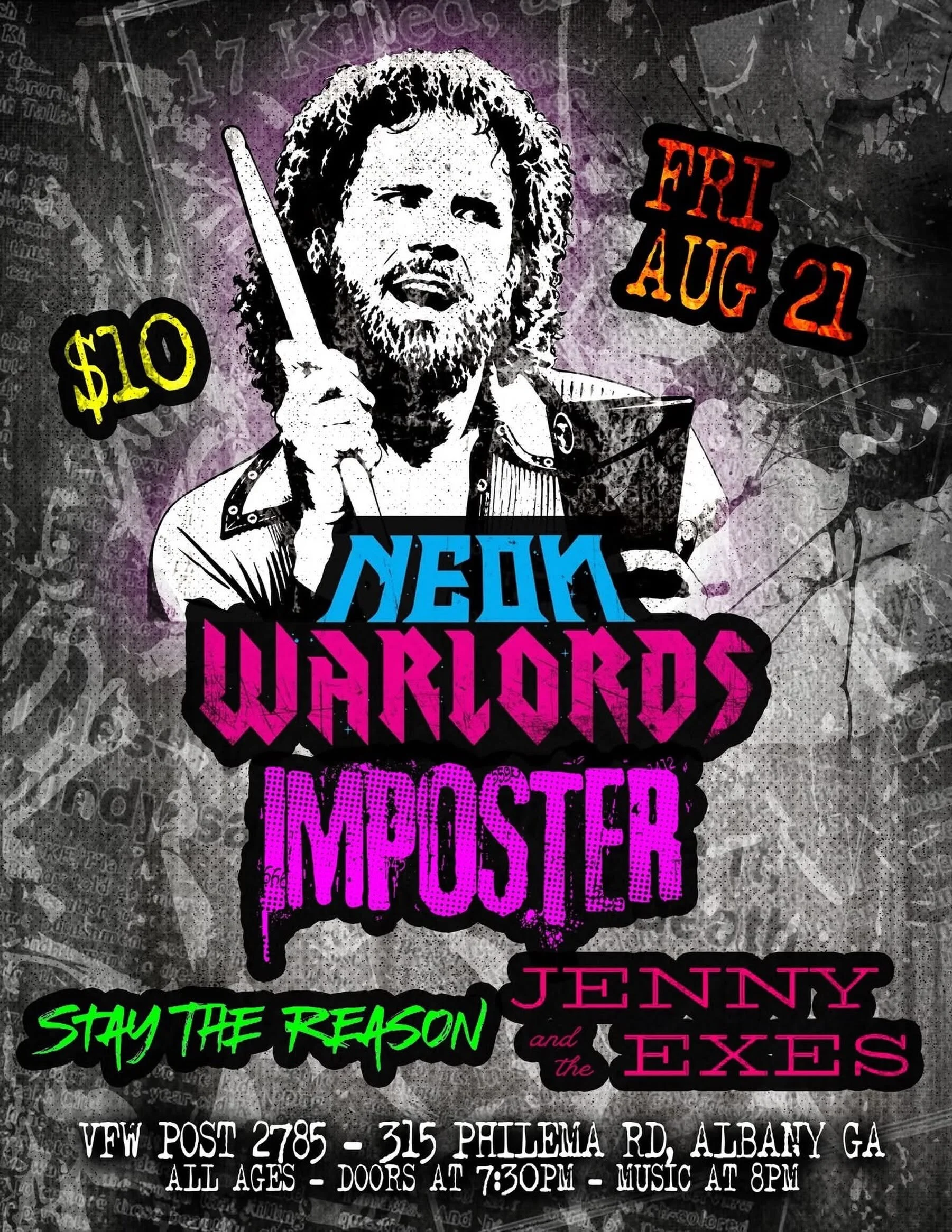 @The Albany VFW w/ Neon Warlords, Jenny and The Exes, Stay The Reason