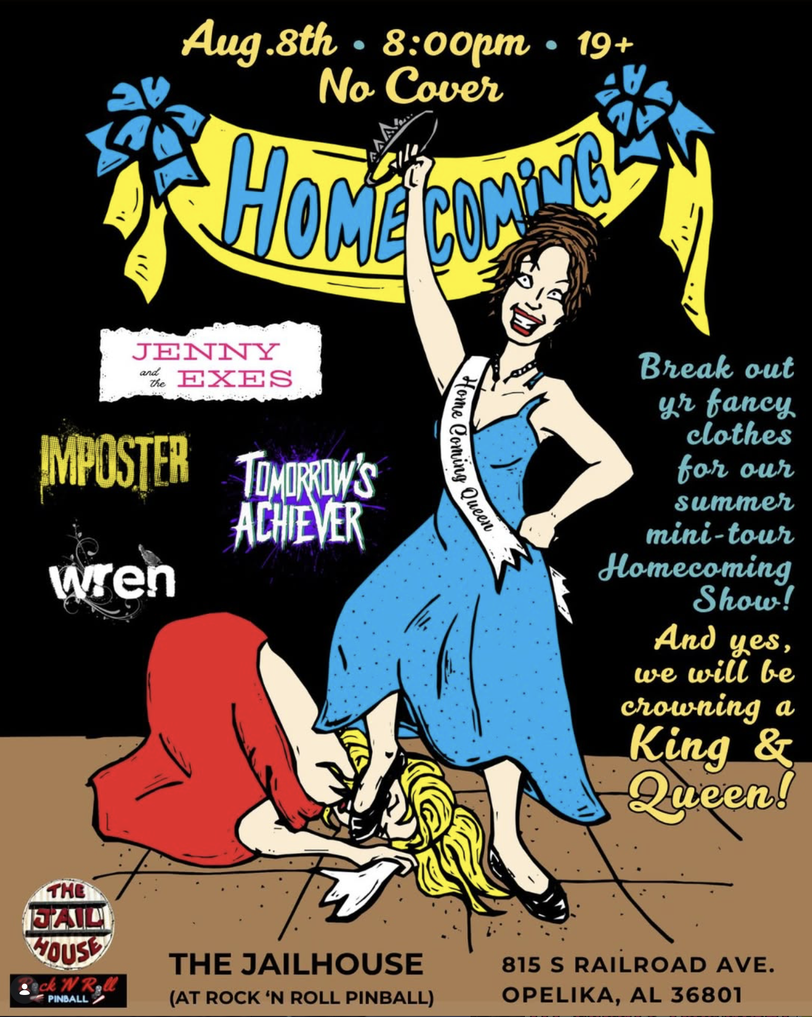 @The Jail House w/ Jenny and The Exes, Tomorrow’s Acheiver, Wren