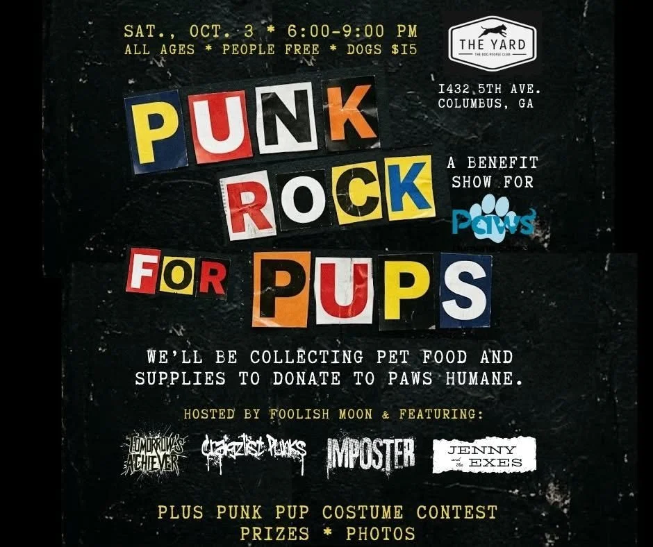Punk Rock For Pups - Benefit for Paws Humane Society