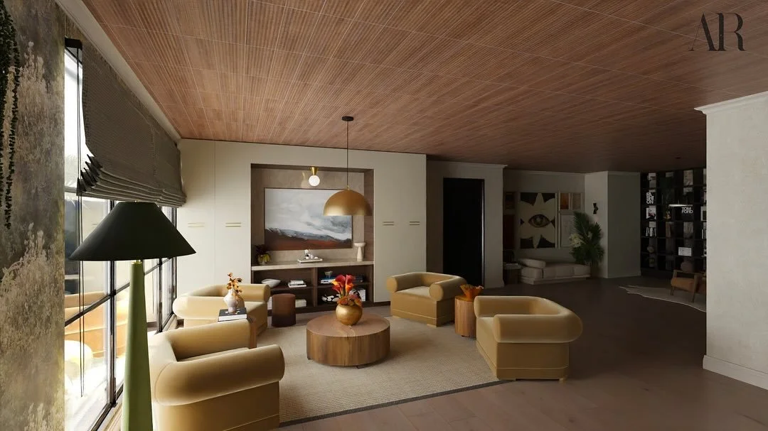 GOLDEN SHORE Upstairs Lounge&mdash;&mdash;
A space for slowing down, connecting, and letting natural light set the tone. Warm textures and soft contrast keep it calm yet refined.

#architecture #interiorarchitecture #interiordesign #designinspᴏ #mode