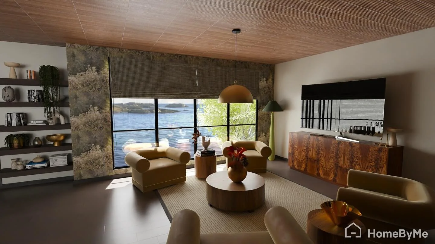 GOLDEN SHORE upstairs lounge&mdash;pulling back on clutter, pushing forward on color.

@homebyme 

#goldenshore #interiordesign #architecture #i̇nteriorarchitecture #modernlounge #crateandbarrel #tovfurniture #franceandson #upstairsliving #luxuryinte