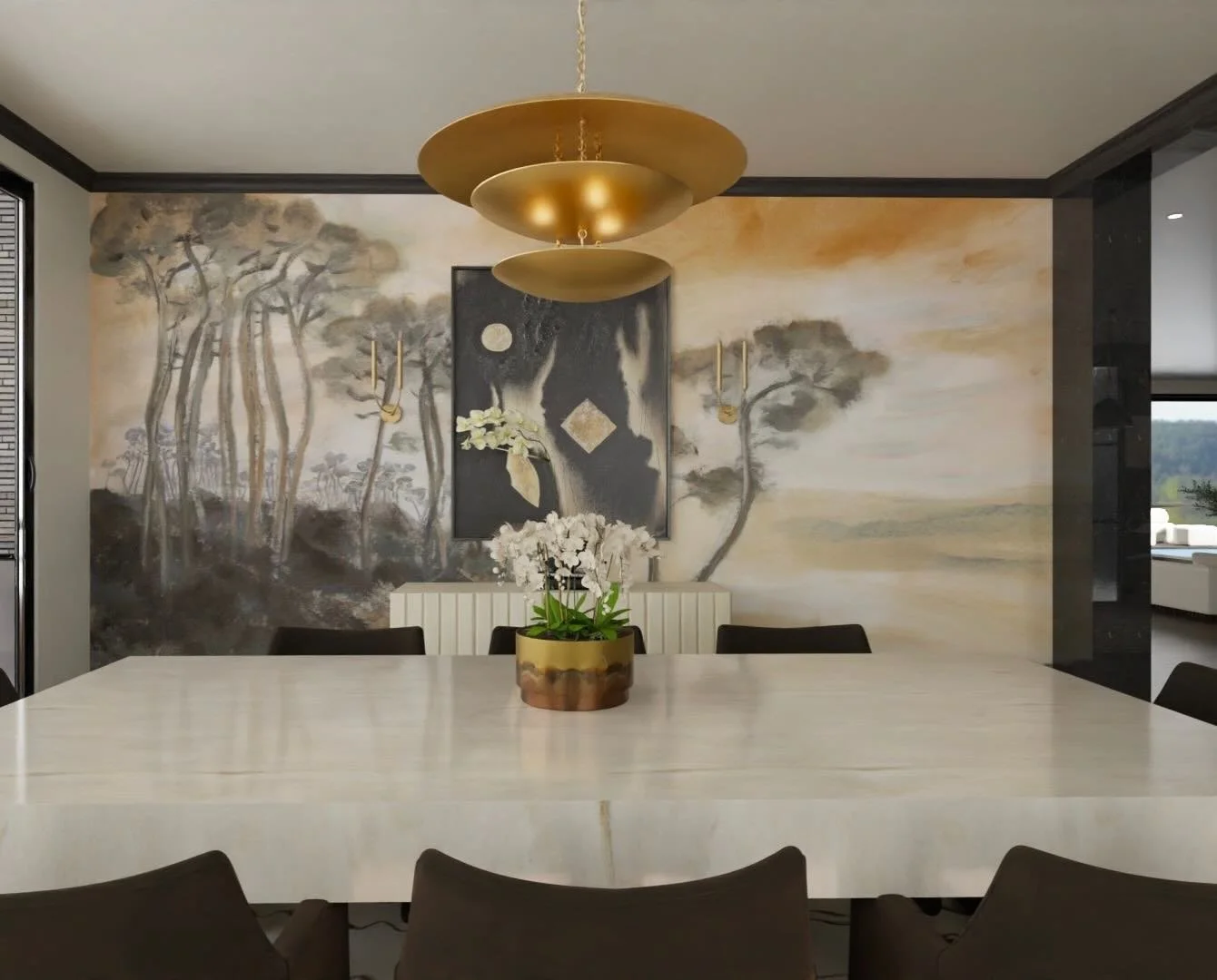 Dinners at Golden Shore&mdash;a place for you to stay a little longer.

@homebyme 

#designinspᴏ #diningroomdecor #interiordesign #homedesign #modern