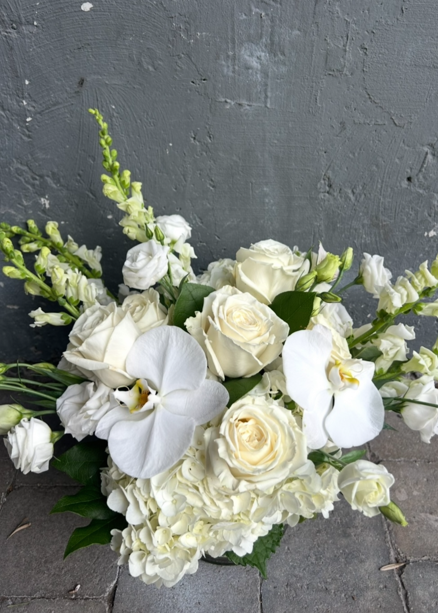Elegant Green & white Arrangement