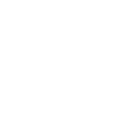 A white outline of a brain with a muscular arm flexing, and a small heart above it on a black background.