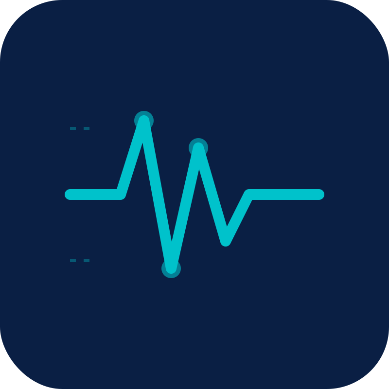 A line graph showing fluctuations with three prominent peaks, on a dark background.