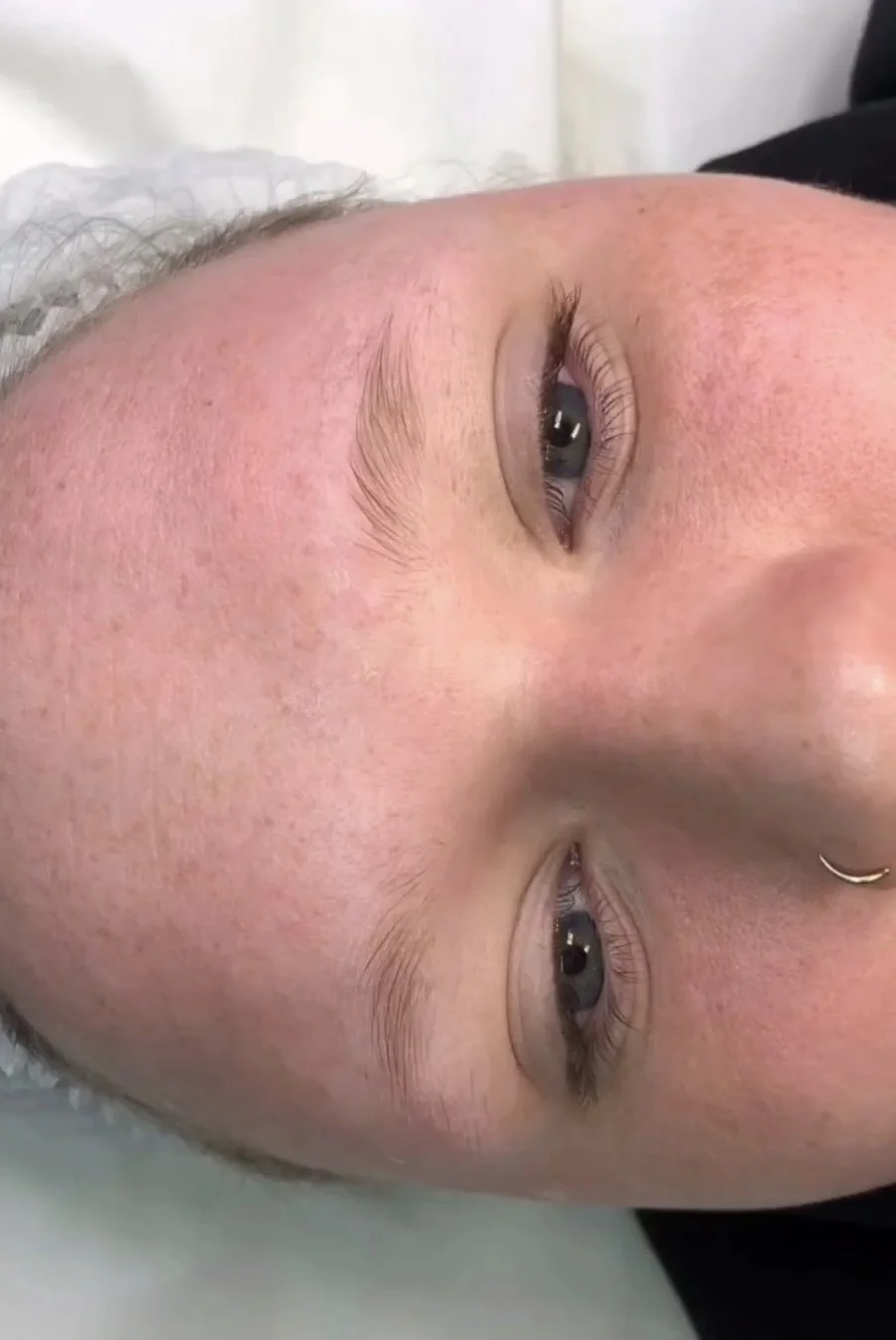 Before powder ombre brows