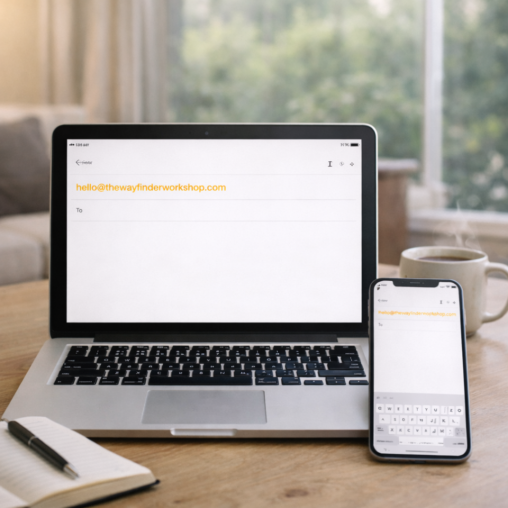 Contact wayfinder workshop to explore work stress, workplace and career misalignment, and burnout