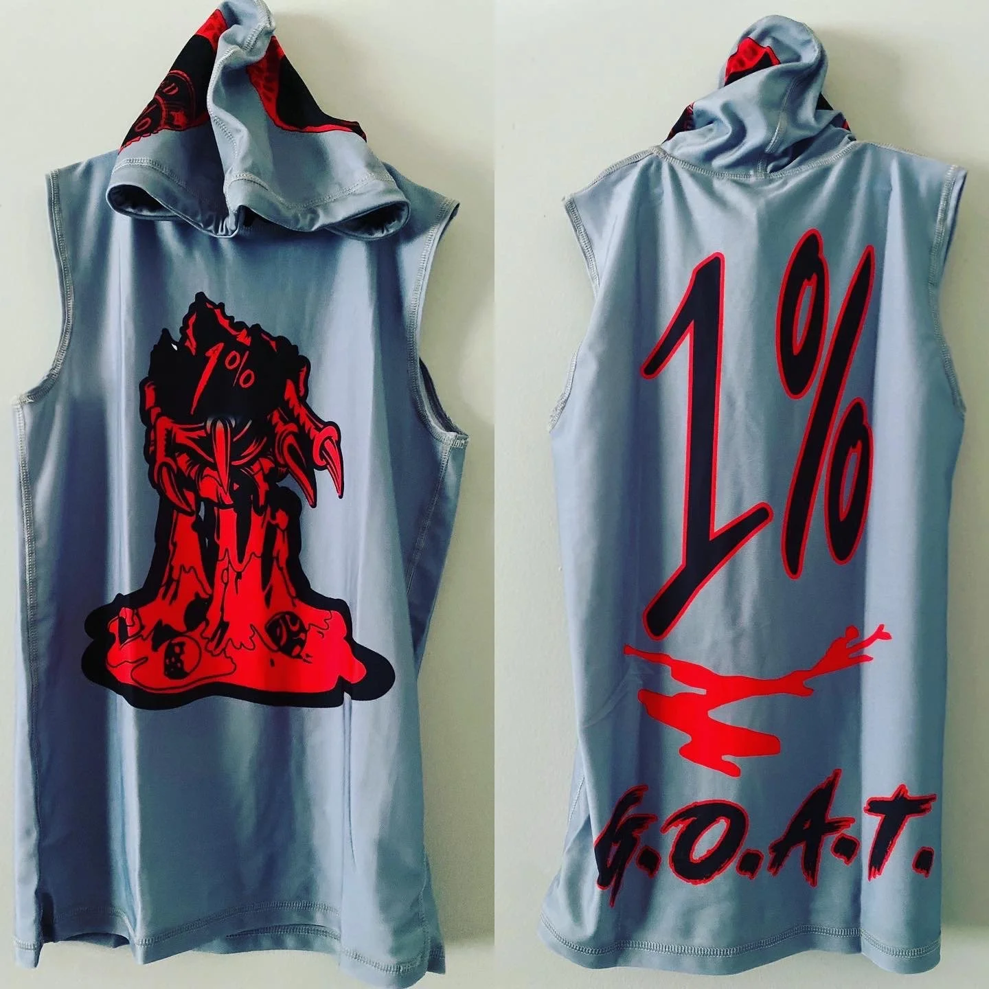Gray "G.O.A.T." Limited Edition 1% Sleeveless Shirt