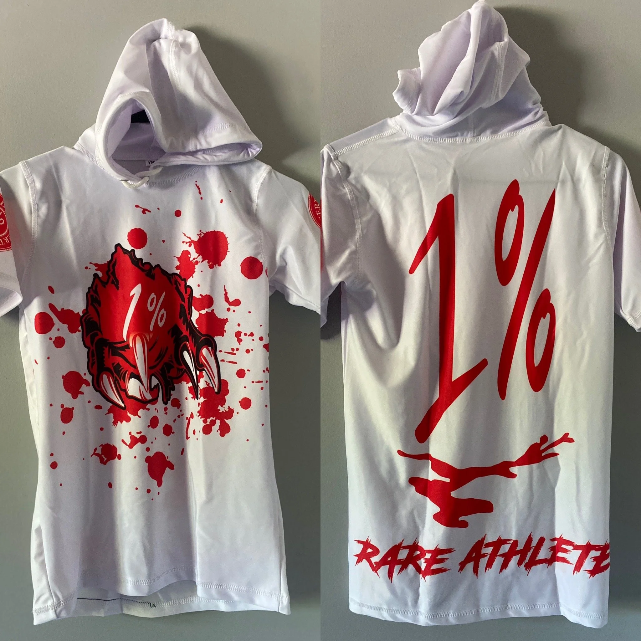 White and Red "Rare Athlete" Limited Edition 1% Shirt