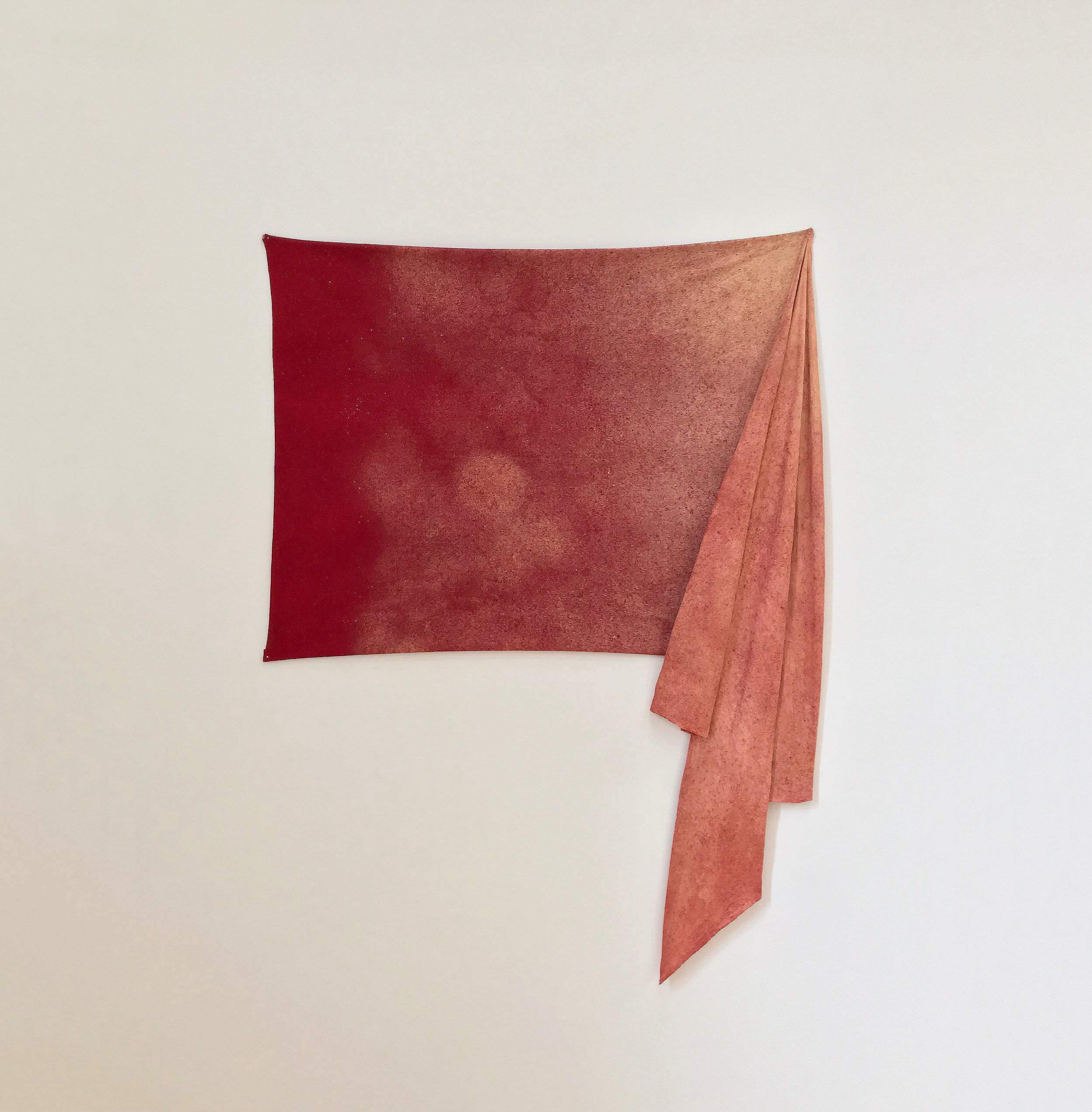 Flag, 2025. Bleached felt.