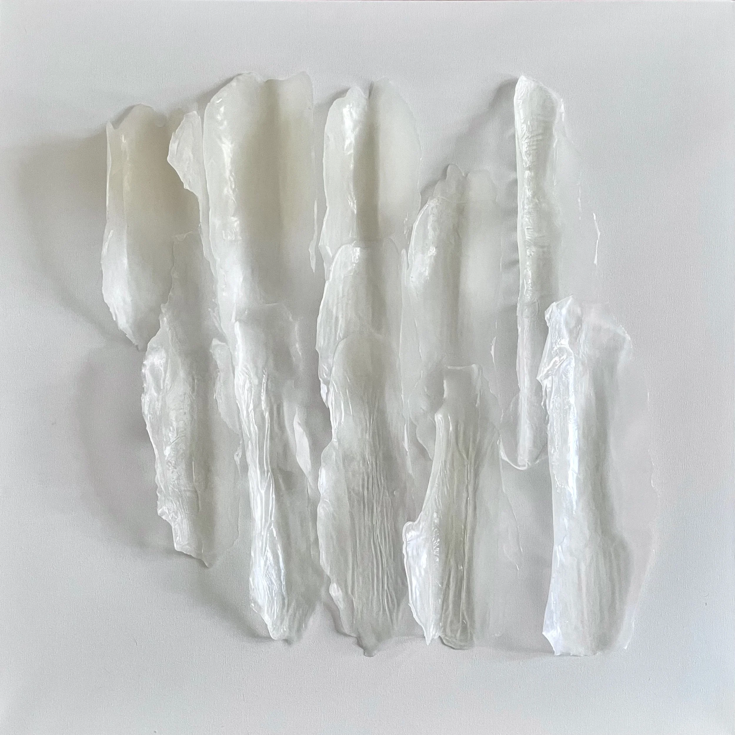 Soap Skins, 2026. Glycerin soap on canvas.