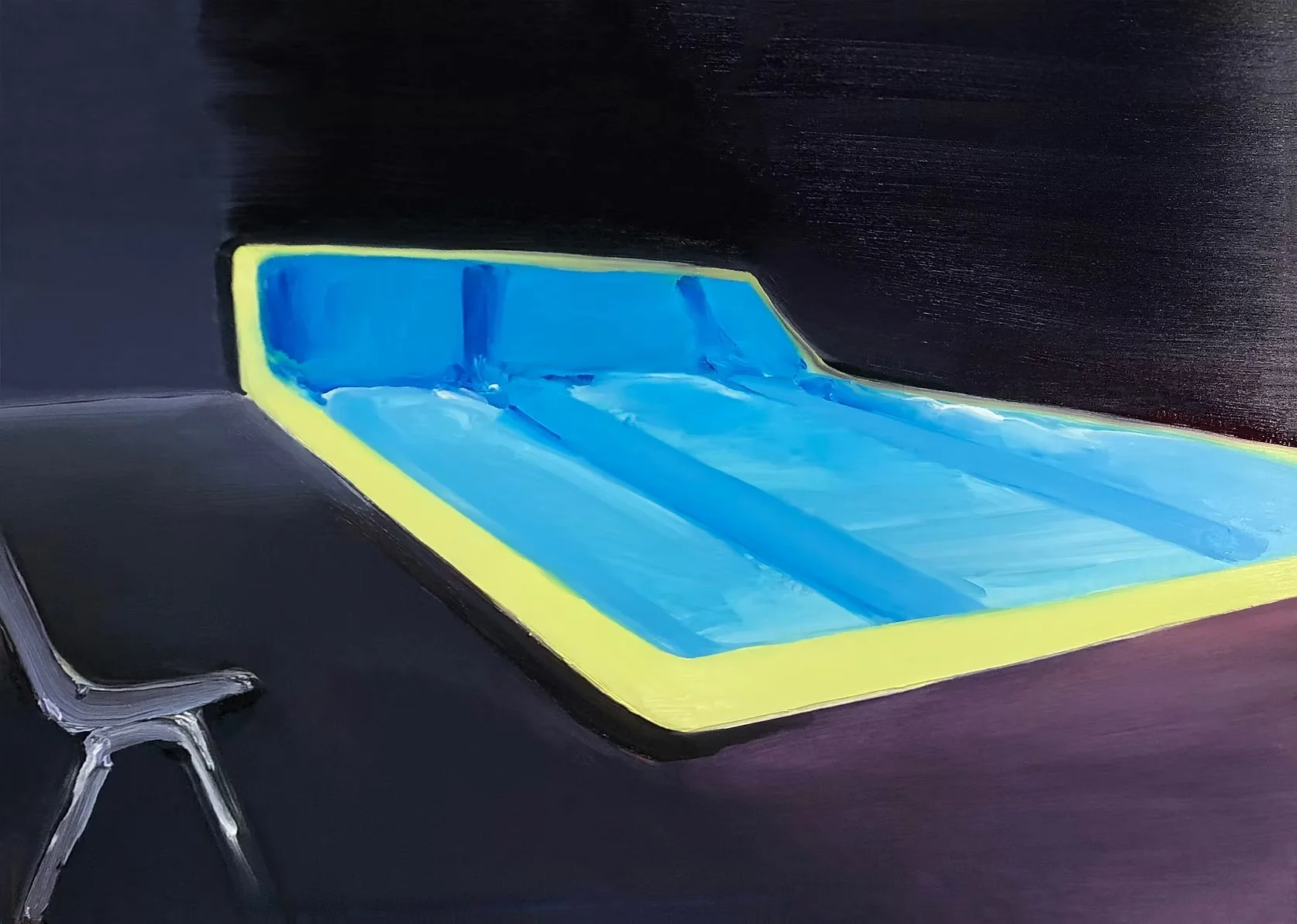 Jump House, 2025. Oil on board.