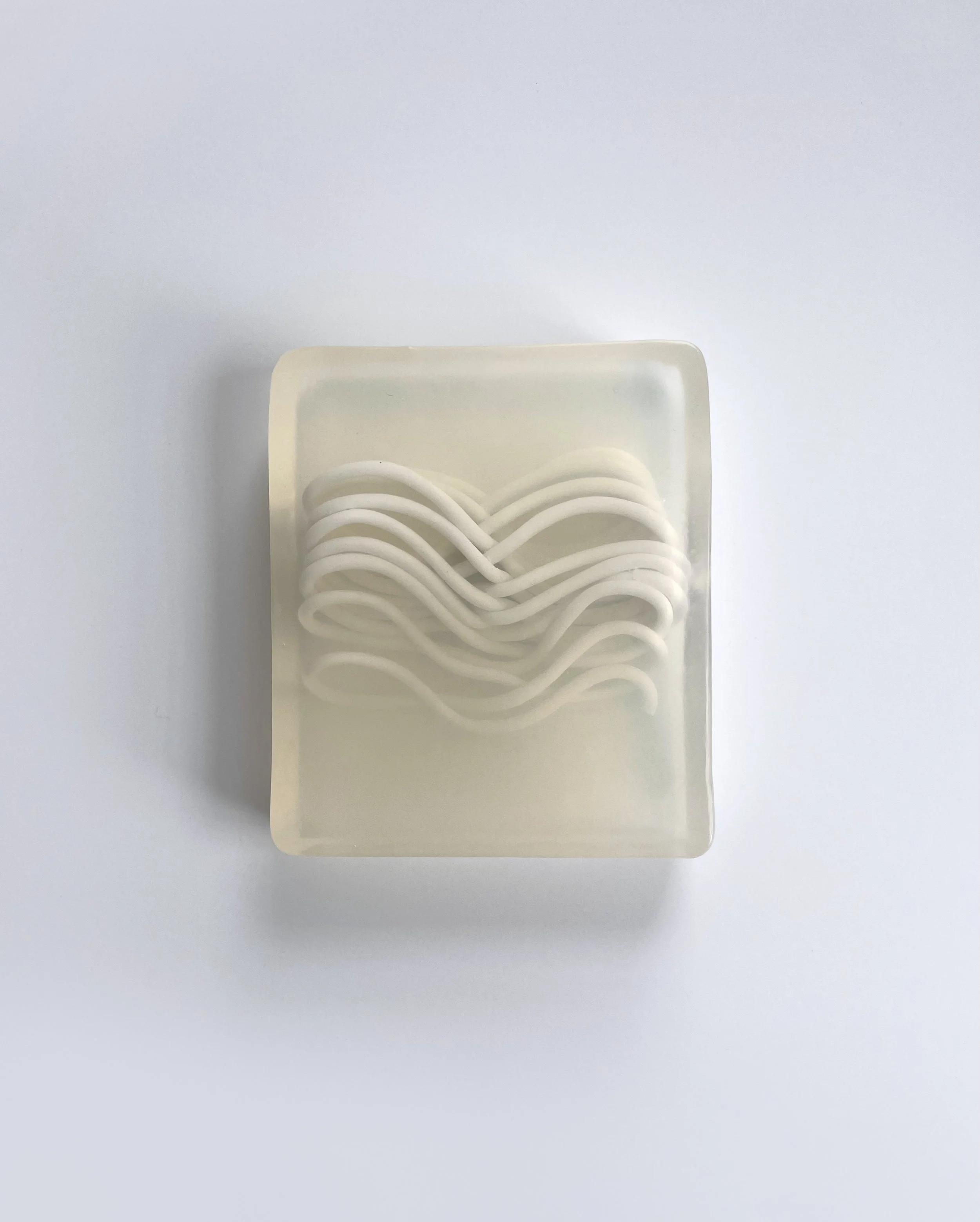Inclusion Trap, 2026. Glycerin soap and polymer clay. 6" x 7"