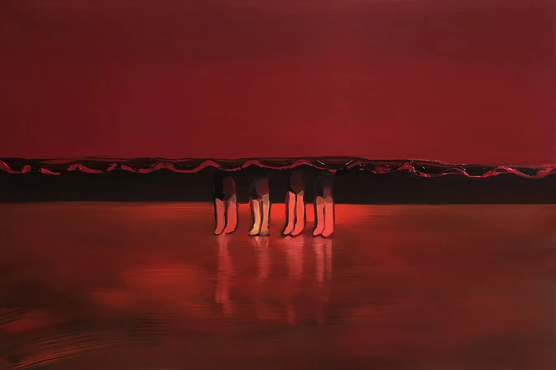 Closing, 2025. Oil on board.