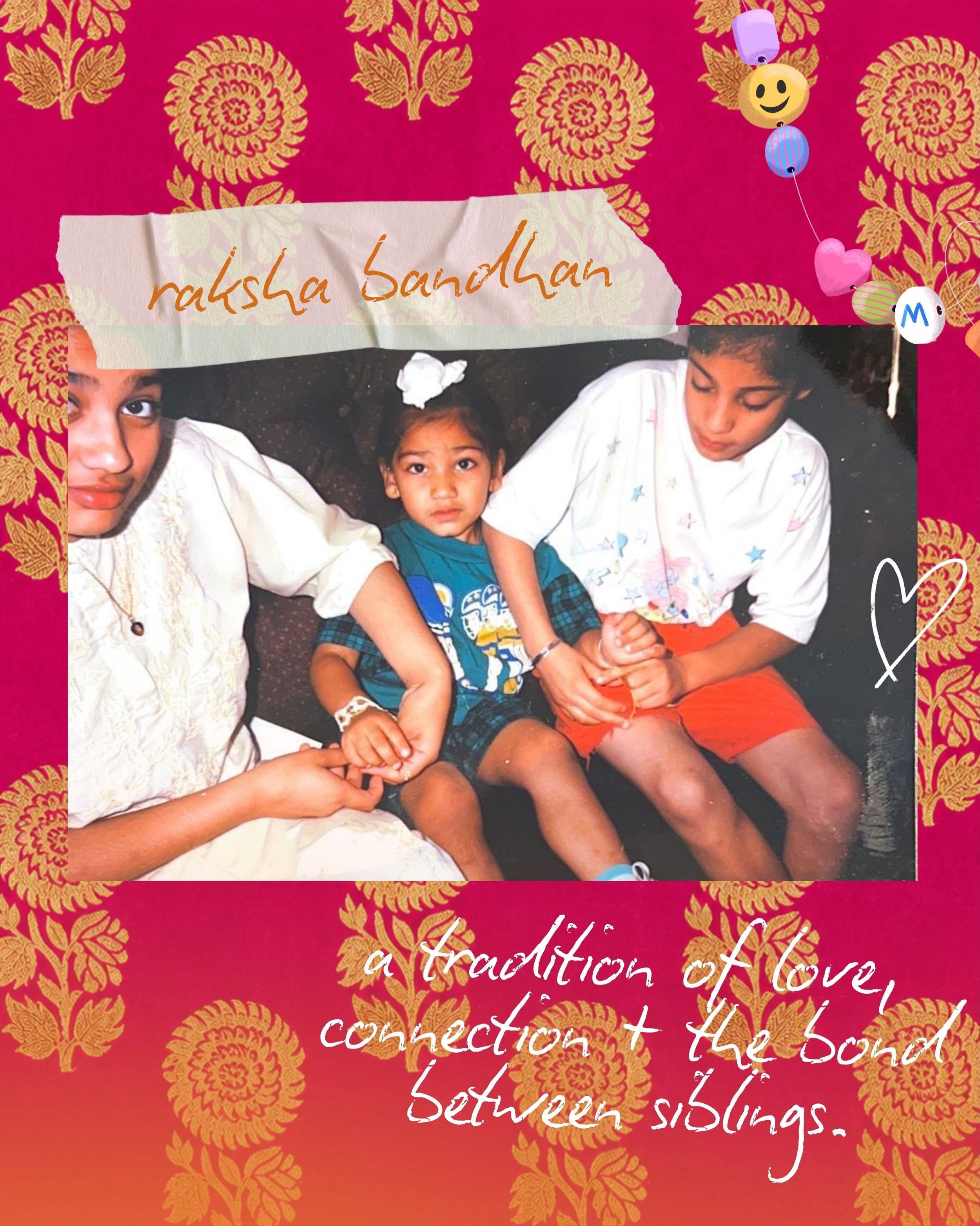 A little piece of the family archive. 🎞️

Raksha Bandhan celebrates the bond between siblings - a tradition of love, connection and protection, marked by the tying of a Rakhi (similar to a friendship bracelet) between siblings. 

This year, Manjot t