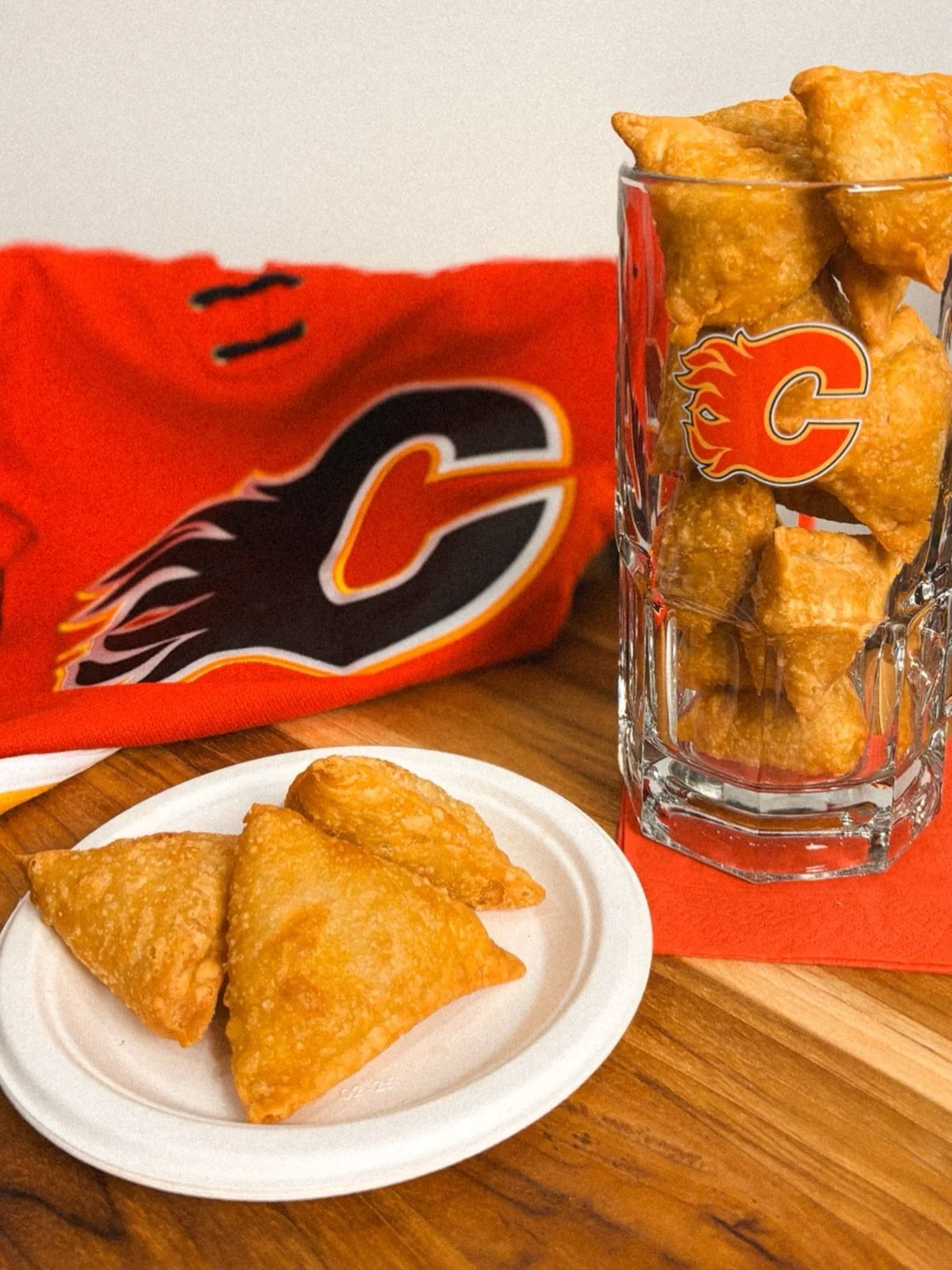 hockey nights call for samosas. 🔥🏒

and just in time for tomorrow&rsquo;s game, we&rsquo;ve got our giveaway winner 👀 congrats @ejaybee00! we&rsquo;ll be sliding into your DMs with all the details.

a big thank you to everyone who entered + showed