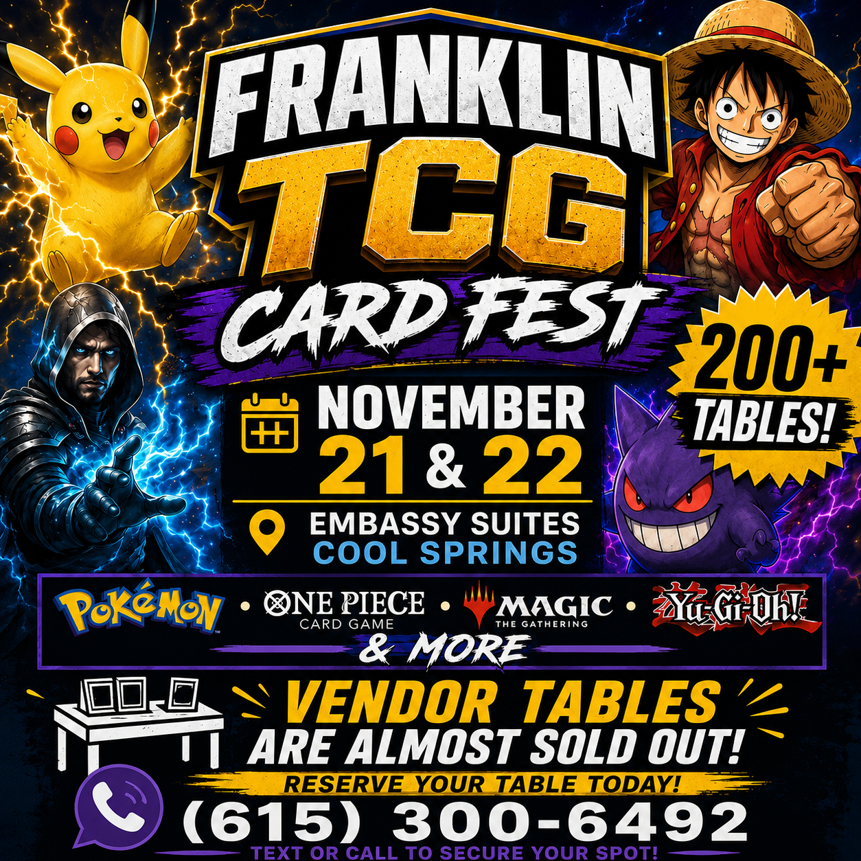 Franklin November TCG 6 Foot Vendor Table