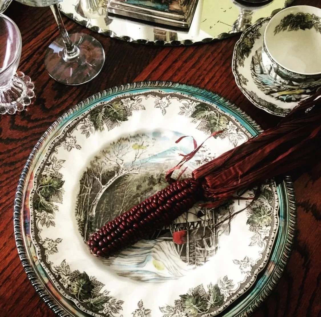 Tarnished Silver Trays/Chargers