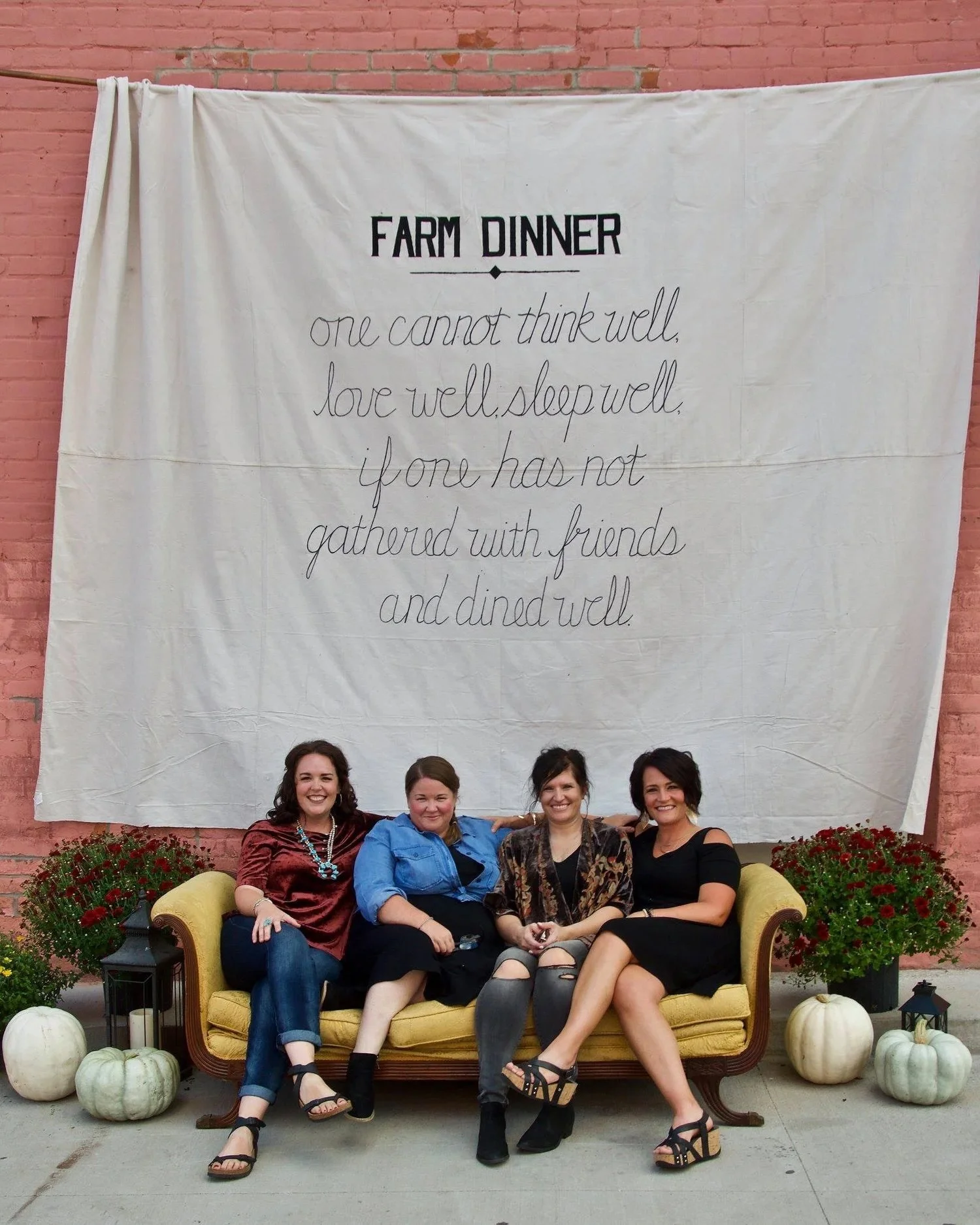 Farm Dinner Canvas Banner
