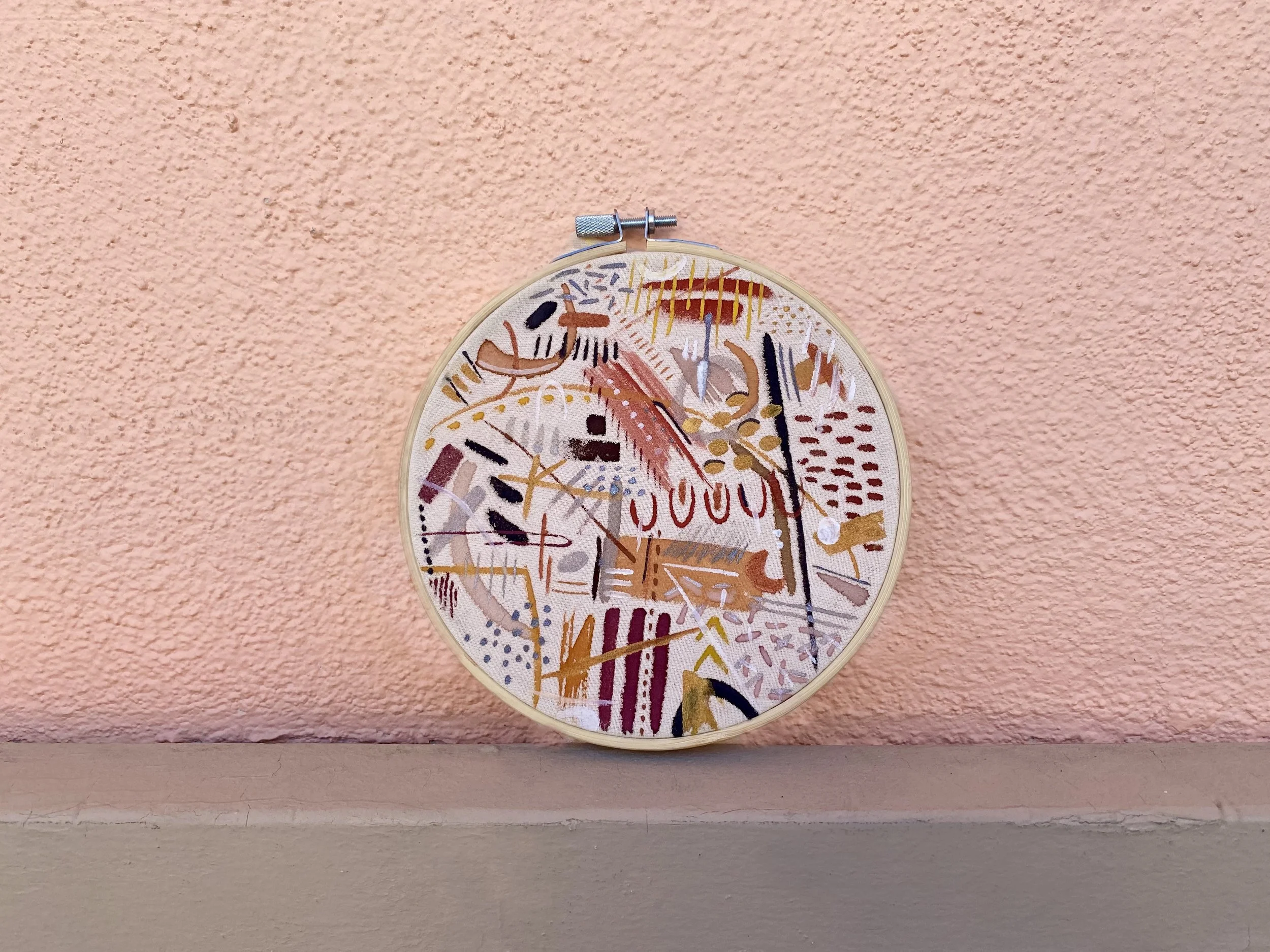 tk - 6" Watercolor, Paste, Acrylic - SOLD