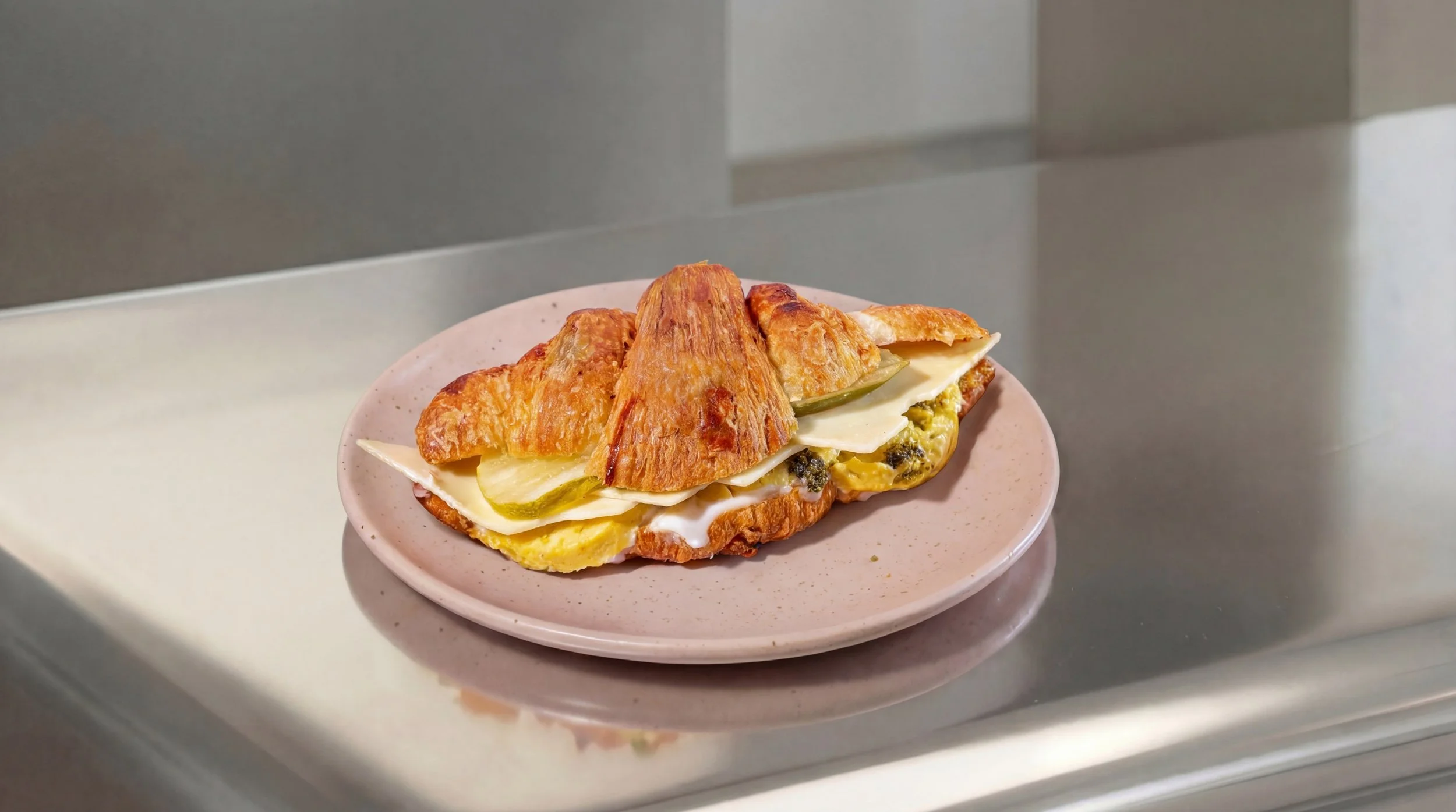 Egg + Cheese Croissant  |  Buttery ·  Savory ·  Plant-Based