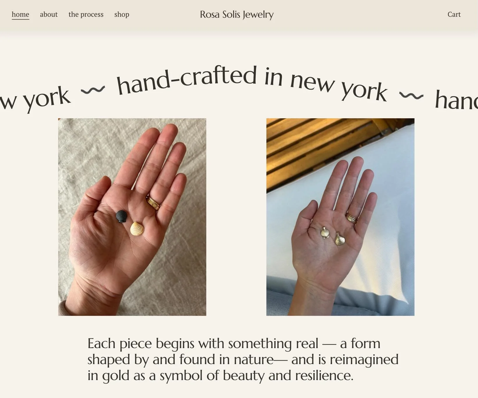 Rosa Solis Jewelry is LIVE!!! 🐚 preorders for gold-plated pieces are now open and will ship in 2-3weeks. 14k solid gold pieces are made to order! 🤎
