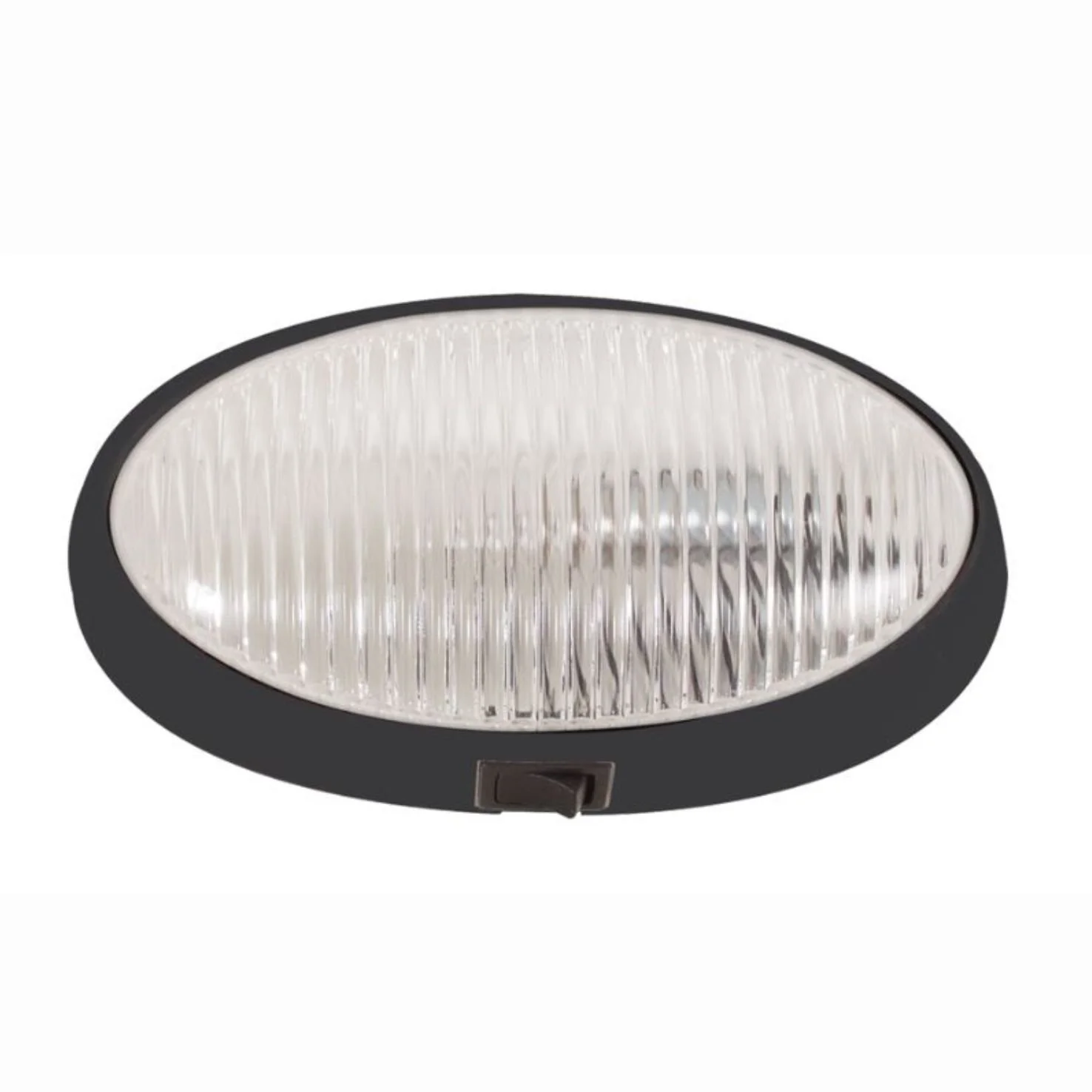 Lumière de porche ovale avec interrupteur noir
