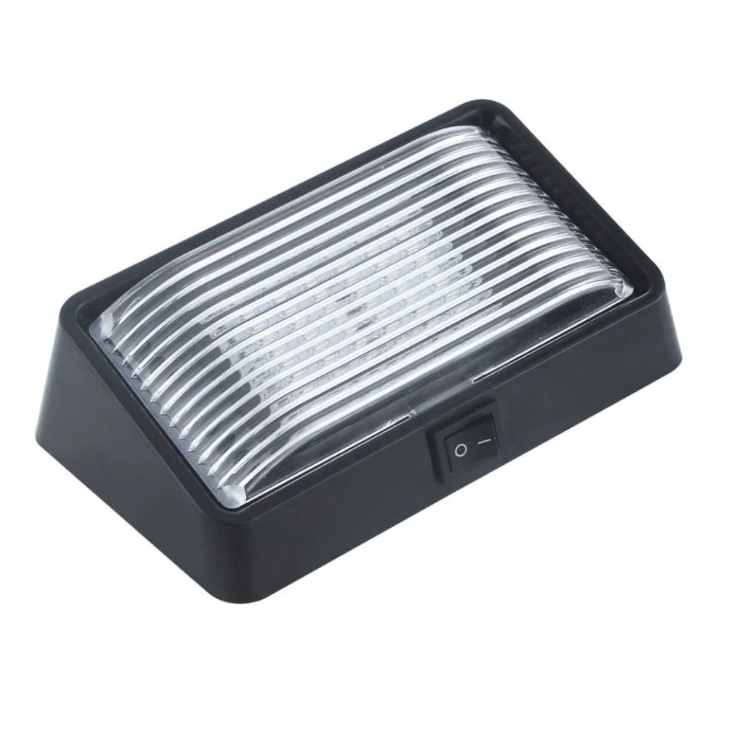 Lumière de porche rectangulaire DEL noir-clair