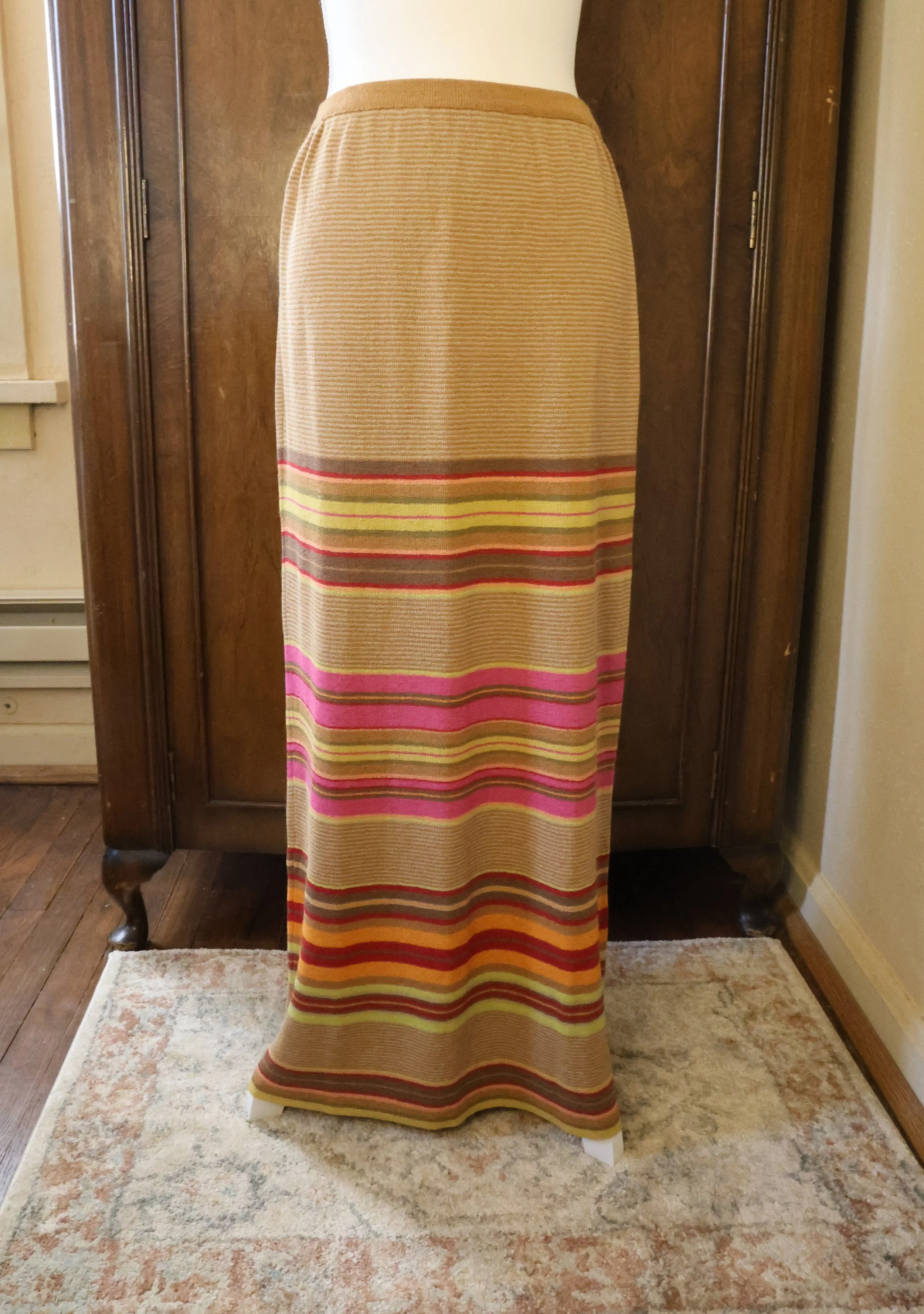 Double D Ranch Knit Long Skirt in Stripe NWT Size Small