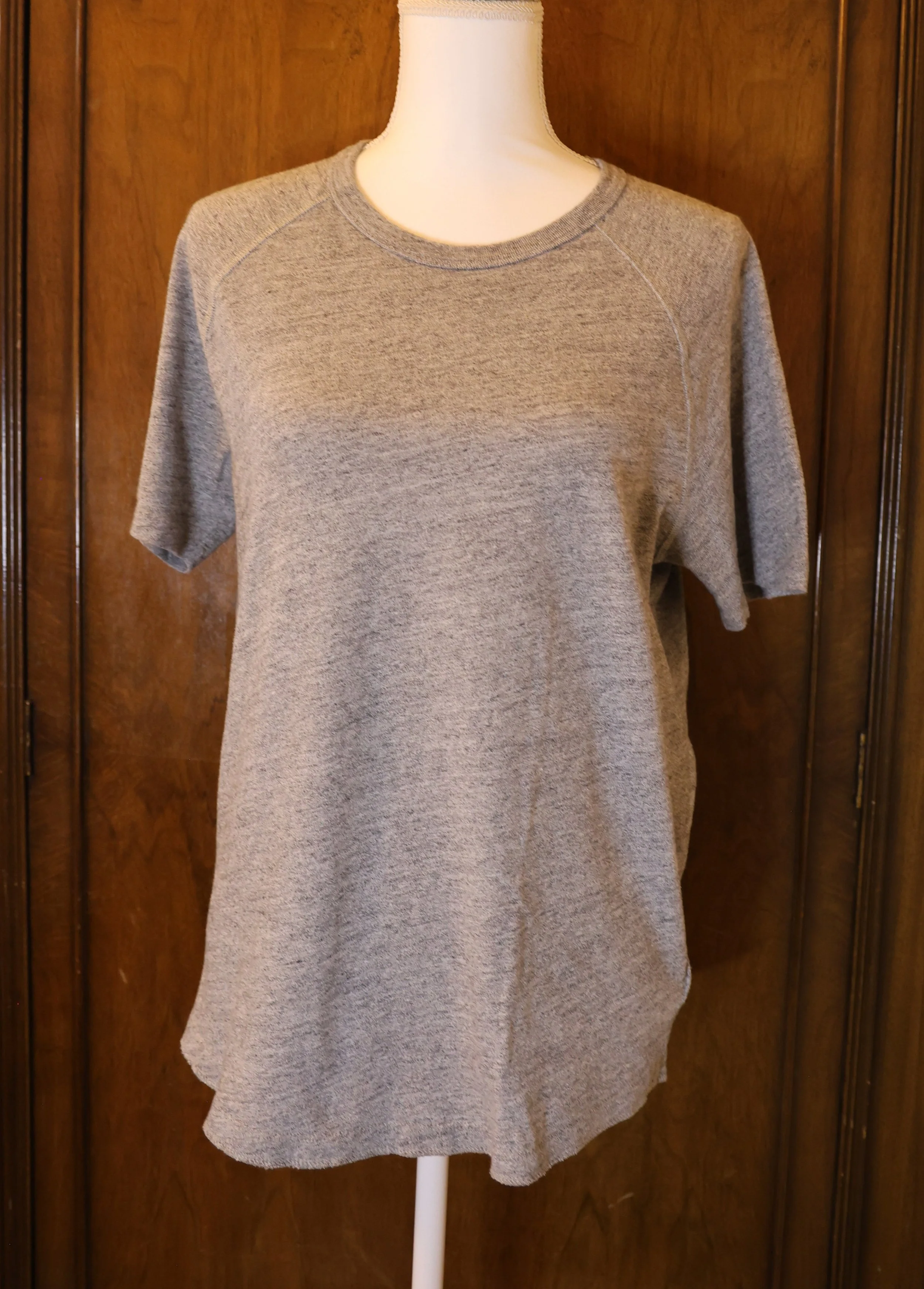 Gap Raglan Short Sleeve Gray French Terry Shirt Size Medium